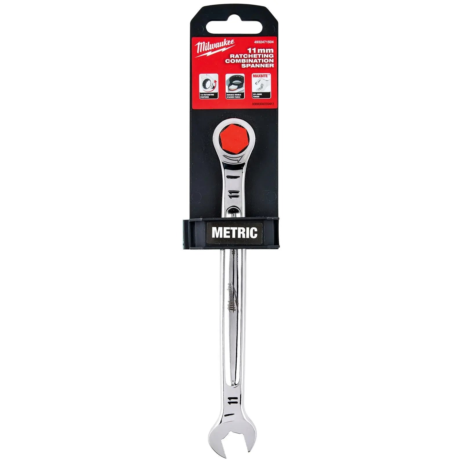 Milwaukee Ratchet Combination Spanners MAX BITE Fixed Head Open End Ring - Choose Size  White Rose Tools
