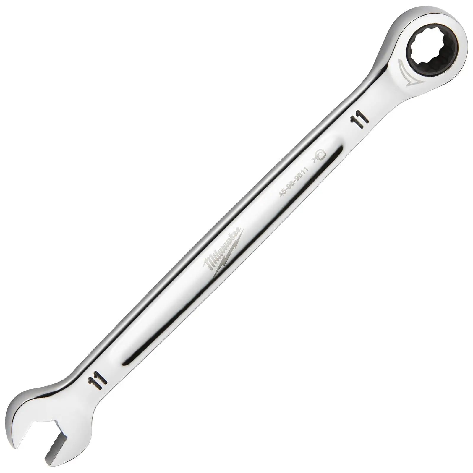 Milwaukee Ratchet Combination Spanners MAX BITE Fixed Head Open End Ring - Choose Size  White Rose Tools