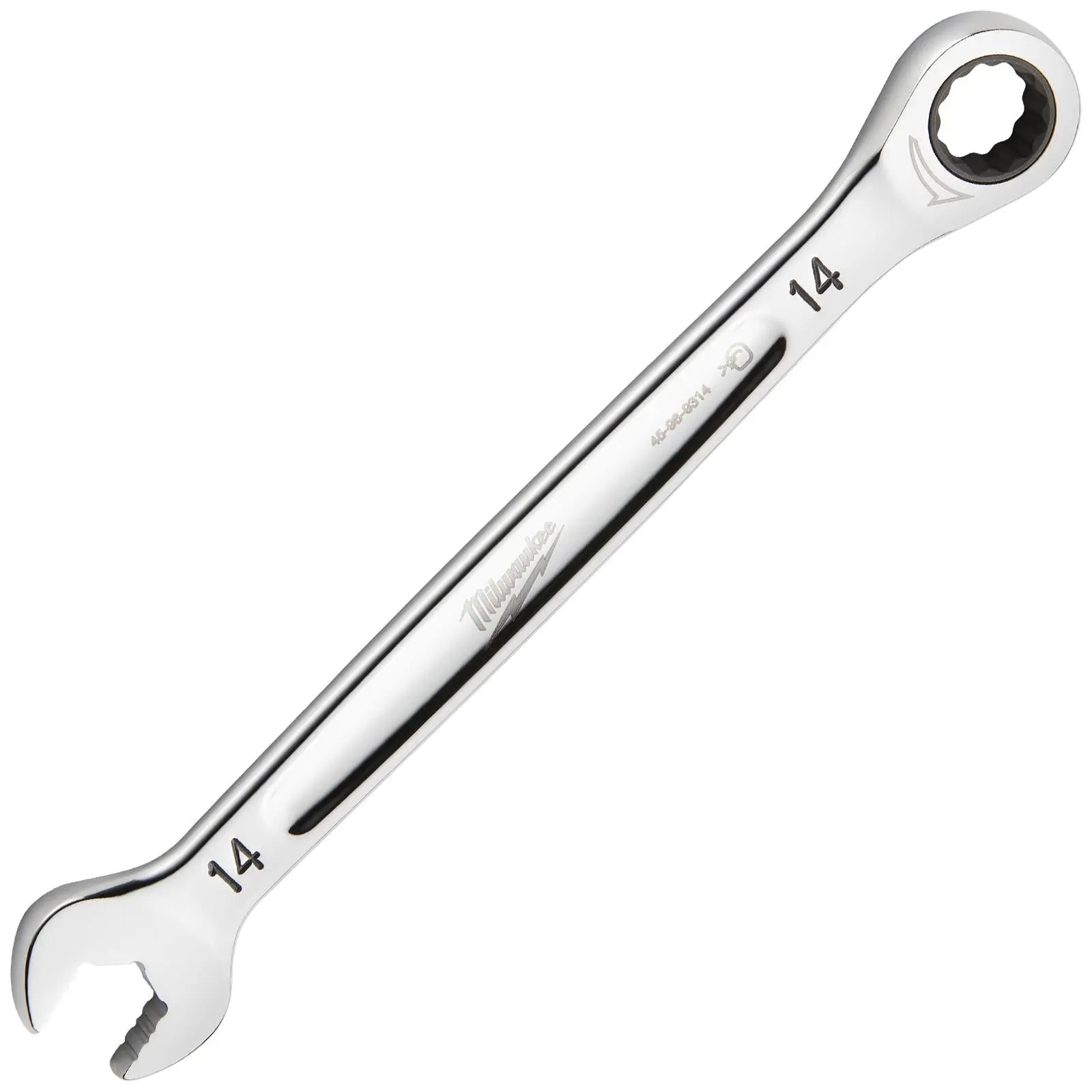Milwaukee Ratchet Combination Spanners MAX BITE Fixed Head Open End Ring - Choose Size  White Rose Tools