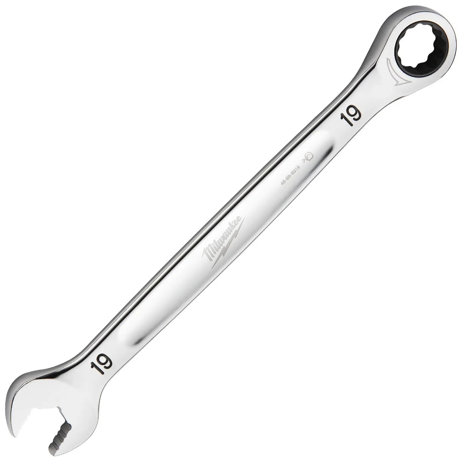 Milwaukee Ratchet Combination Spanners MAX BITE Fixed Head Open End Ring - Choose Size  White Rose Tools