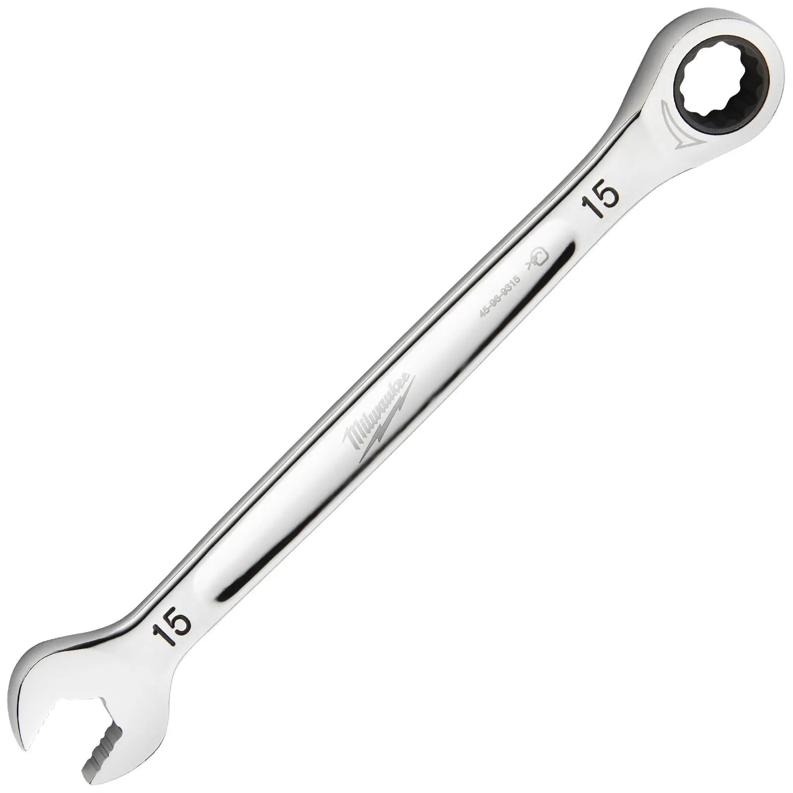 Milwaukee Ratchet Combination Spanners MAX BITE Fixed Head Open End Ring - Choose Size  White Rose Tools
