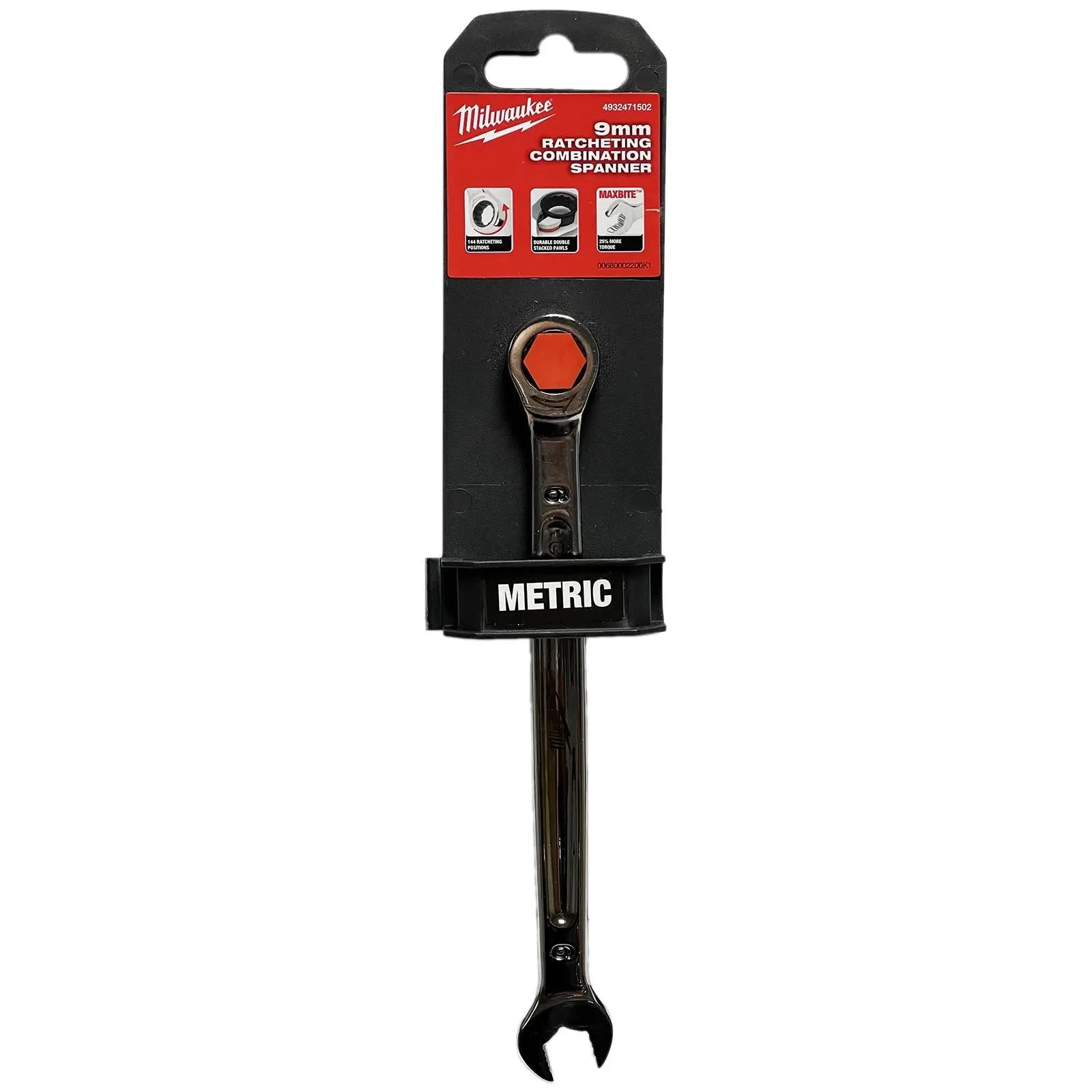 Milwaukee Ratchet Combination Spanners MAX BITE Fixed Head Open End Ring - Choose Size  White Rose Tools