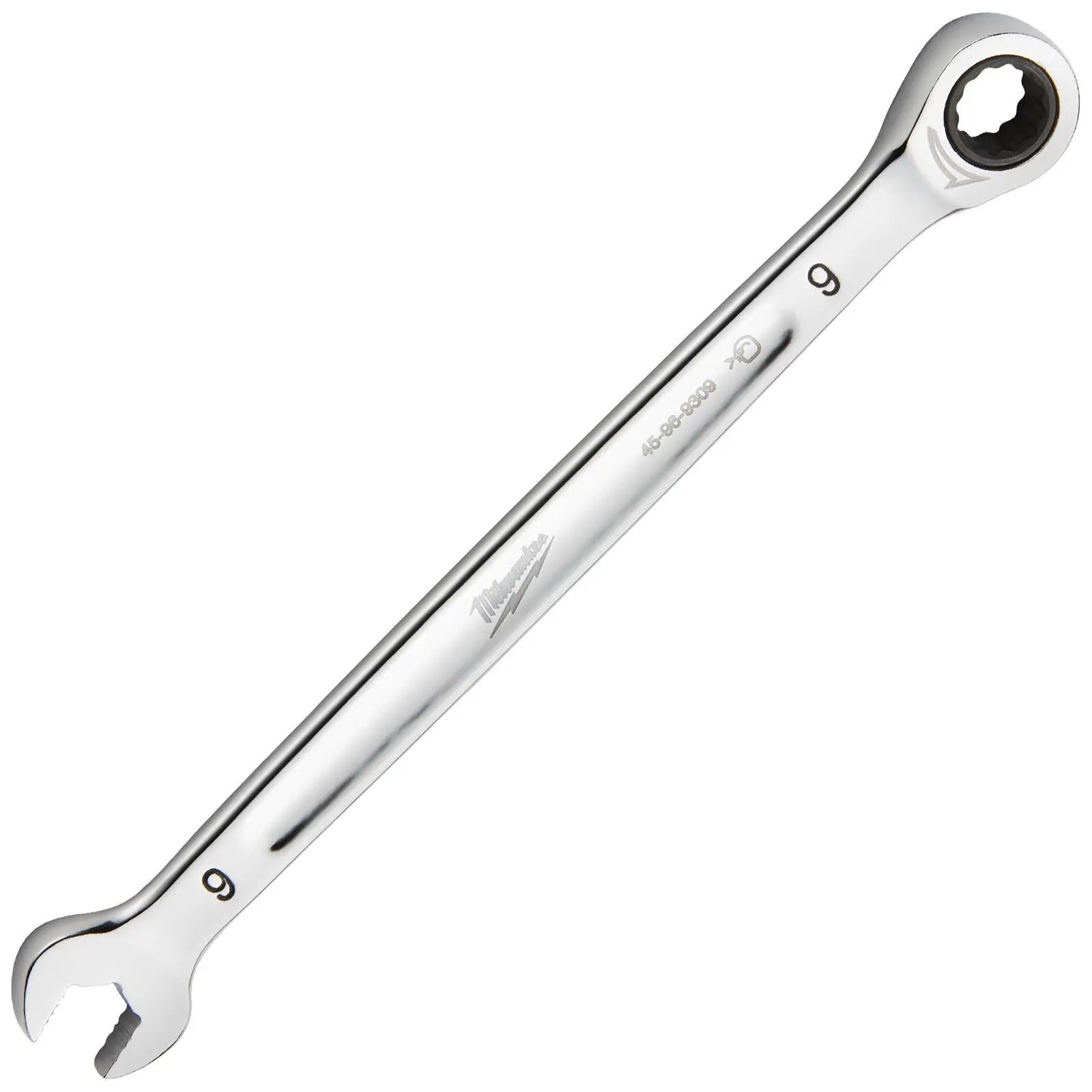 Milwaukee Ratchet Combination Spanners MAX BITE Fixed Head Open End Ring - Choose Size  White Rose Tools