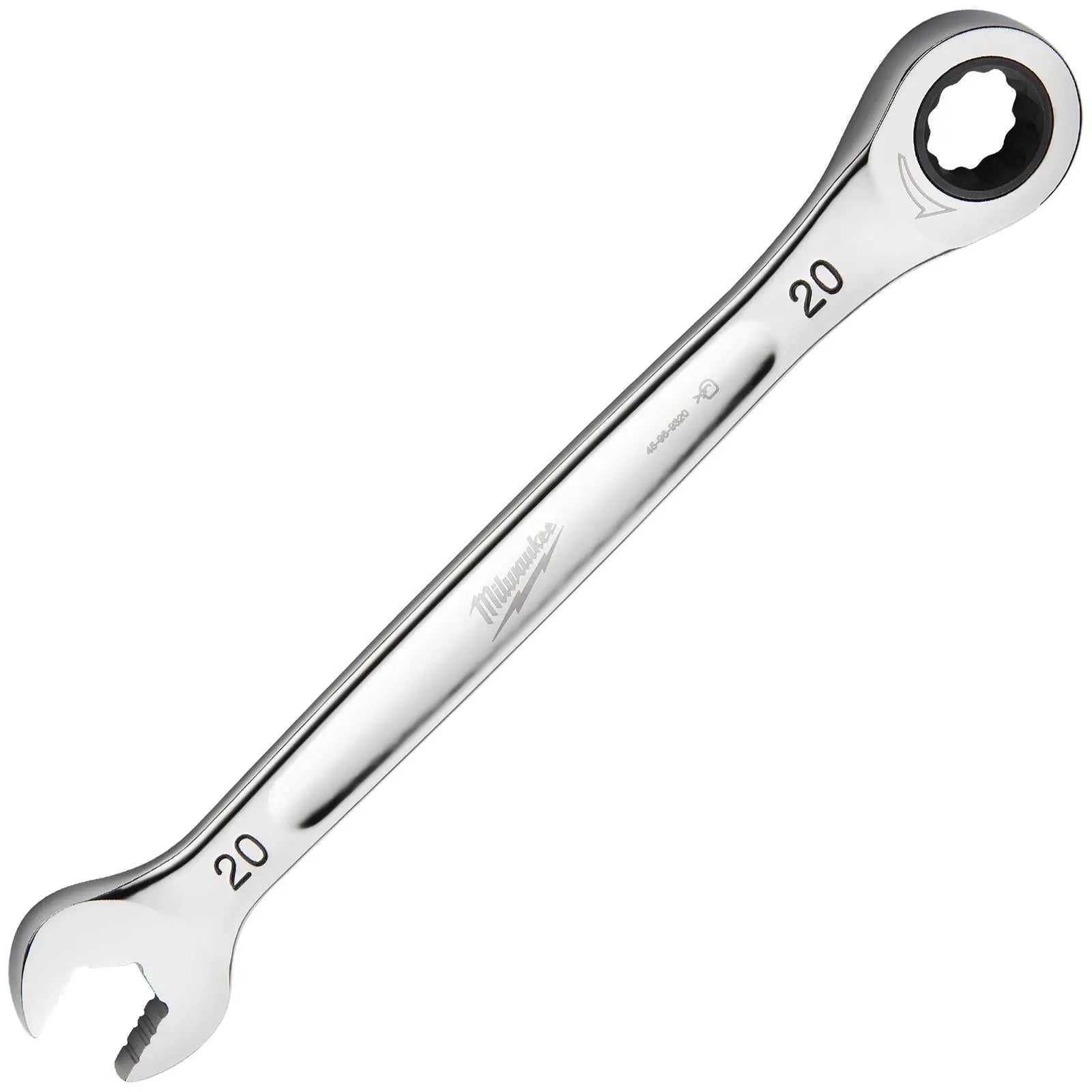 Milwaukee Ratchet Combination Spanners MAX BITE Fixed Head Open End Ring - Choose Size  White Rose Tools