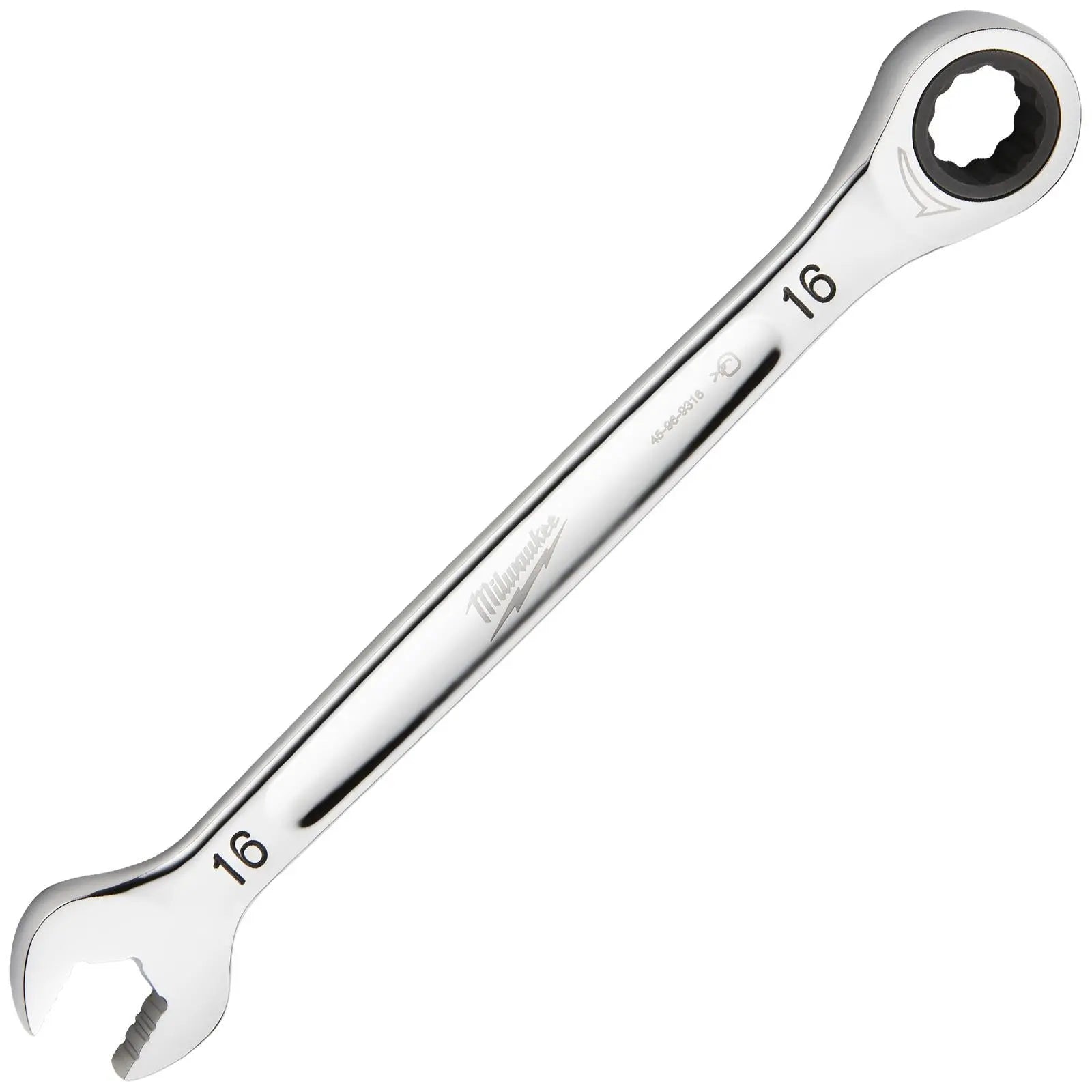 Milwaukee Ratchet Combination Spanners MAX BITE Fixed Head Open End Ring - Choose Size  White Rose Tools