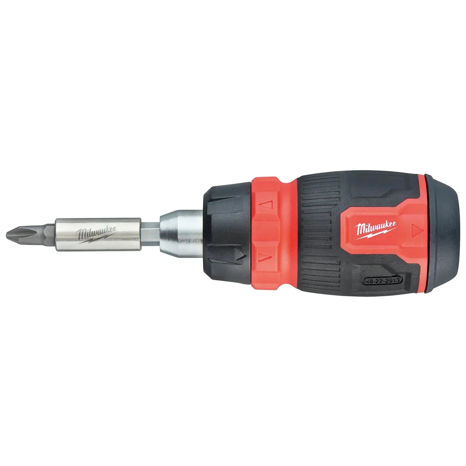 Milwaukee Ratchet Screwdriver Set Compact 8 in 1 Multi Bit Stubby Pozi Phillips Torx Slotted  White Rose Tools