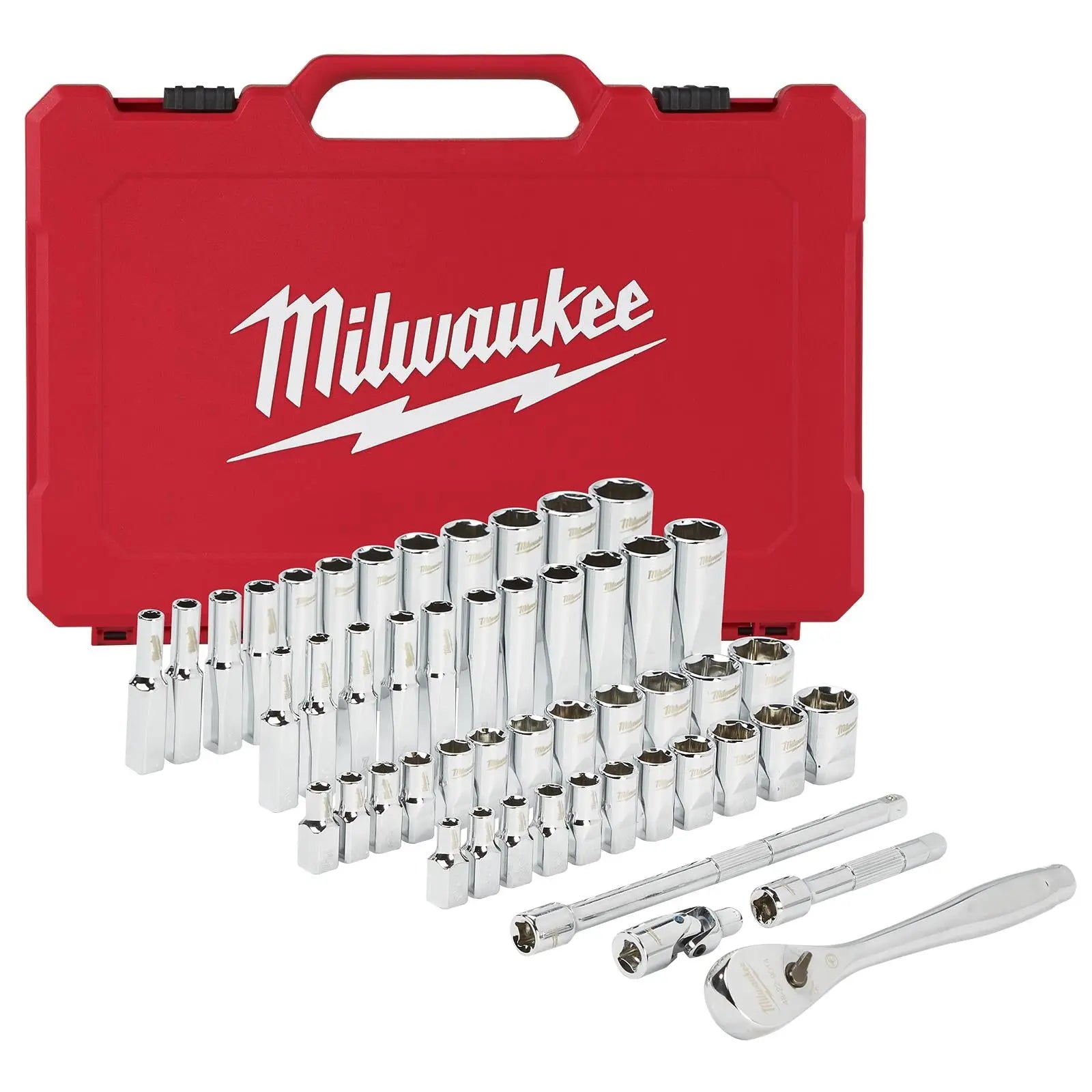 Milwaukee Ratchet and Socket Set 1/4" Drive 50 Piece Metric and Imperial 