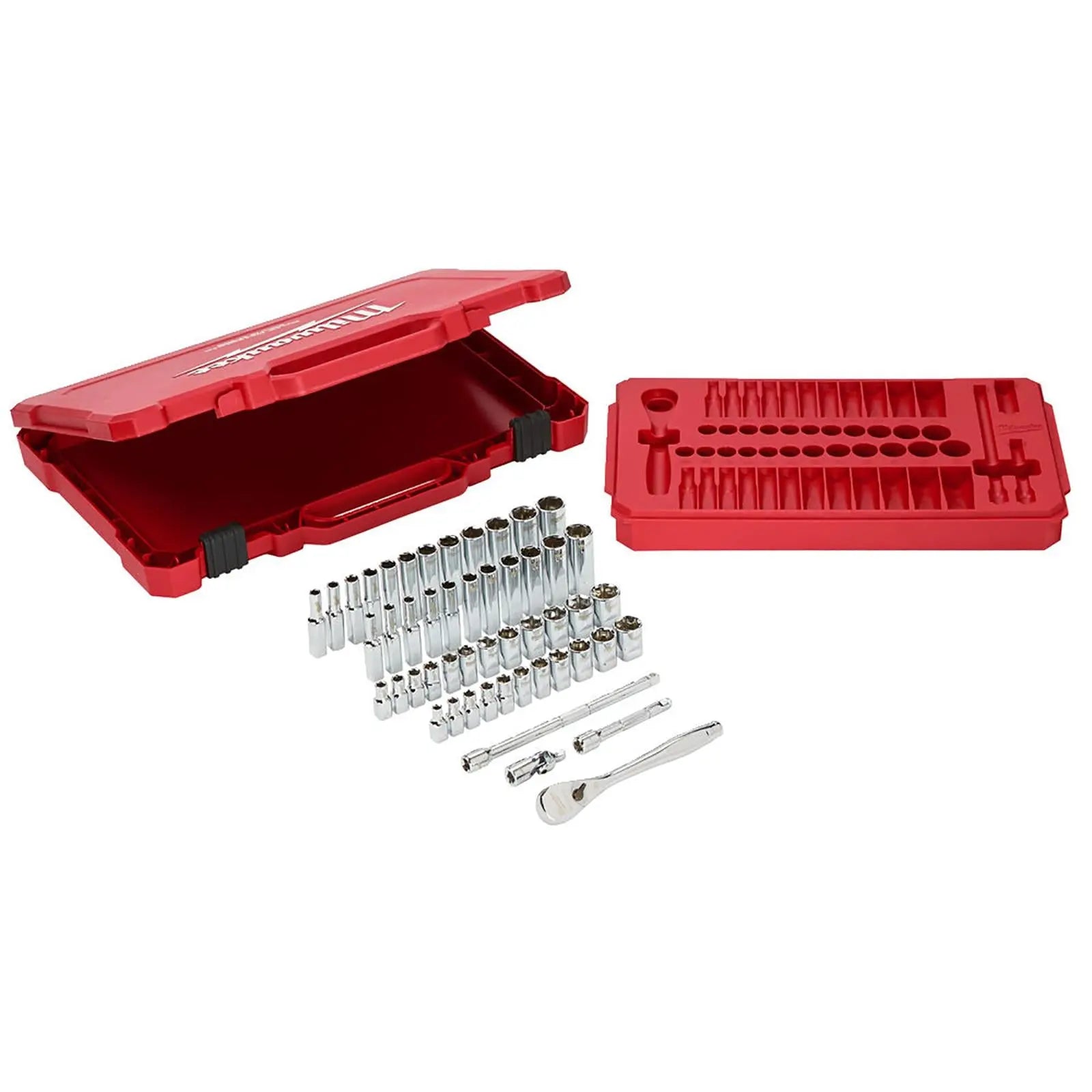 Milwaukee Ratchet and Socket Set 1/4" Drive 50 Piece Metric and Imperial 