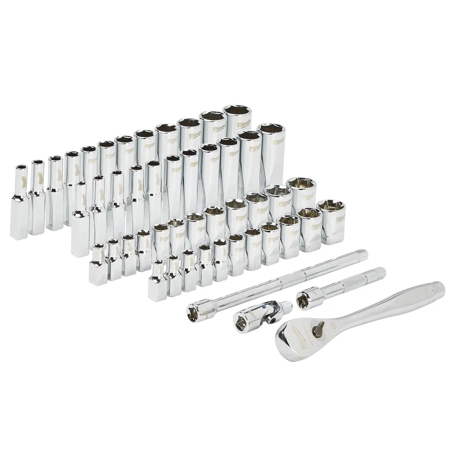 Milwaukee Ratchet and Socket Set 1/4" Drive 50 Piece Metric and Imperial 