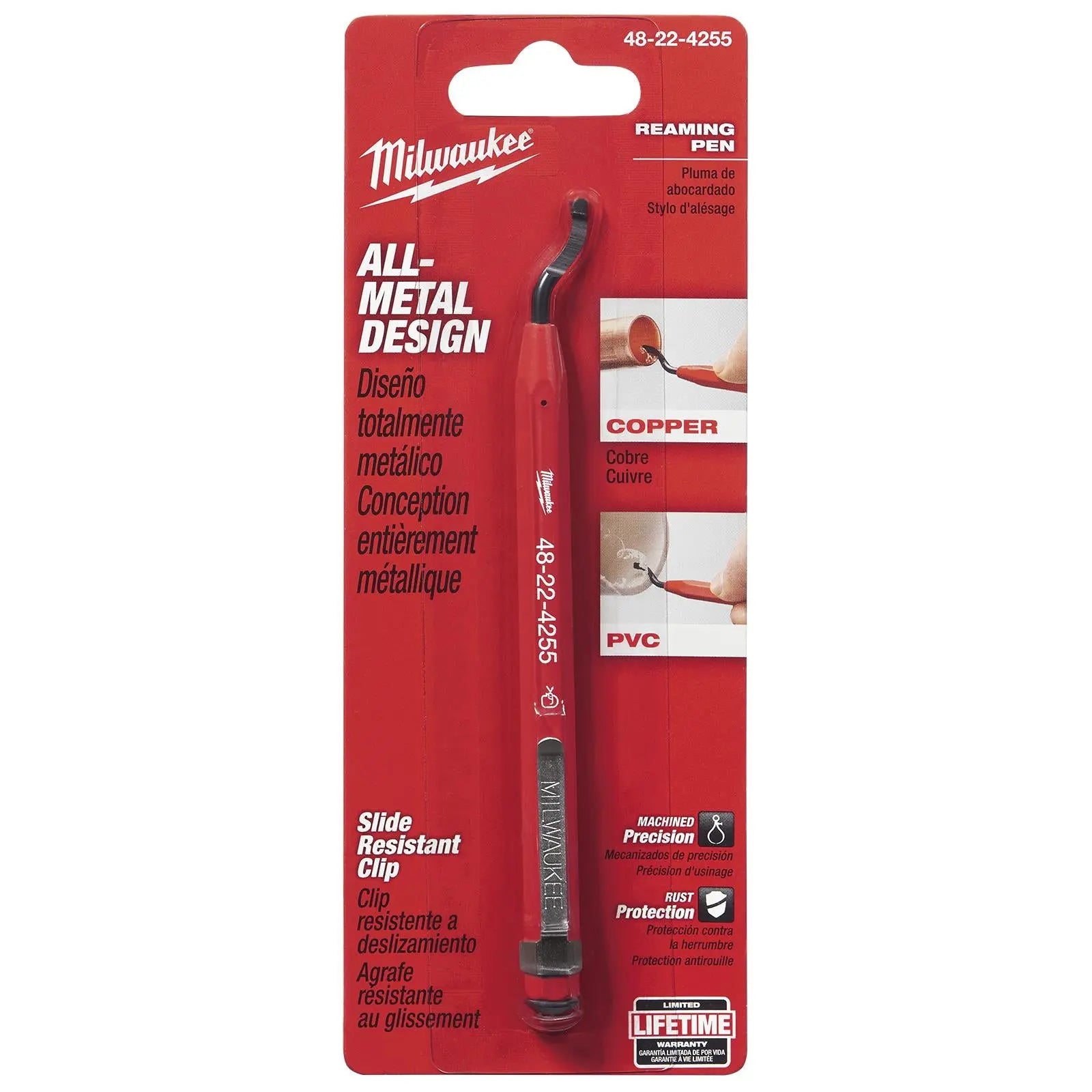 Milwaukee Reaming Pen Copper Plastic PVC Pipe Deburring Tool 