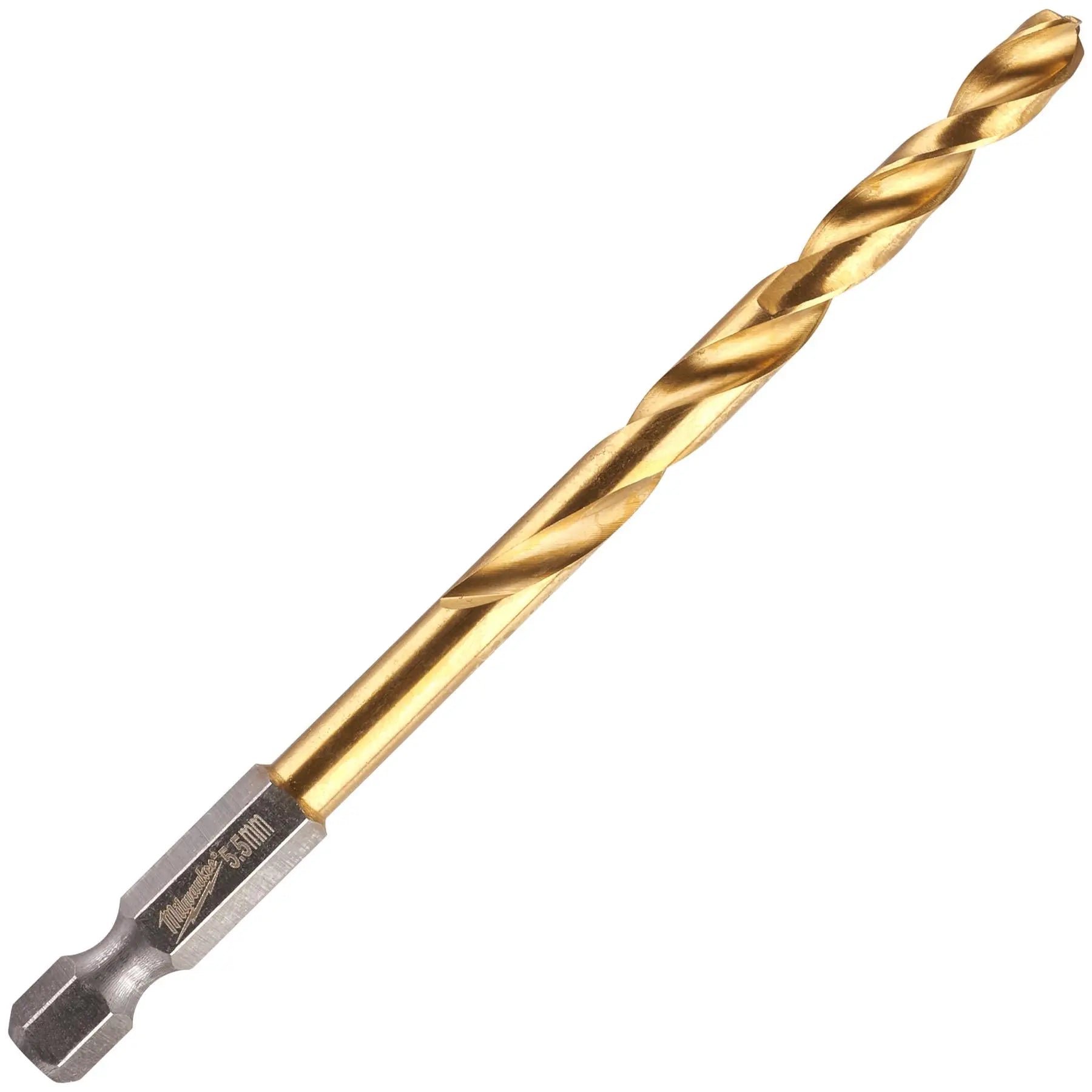 Milwaukee Red Hex Metal Drill Bits HSS Shockwave Impact Duty 1/4" Hex Shank 