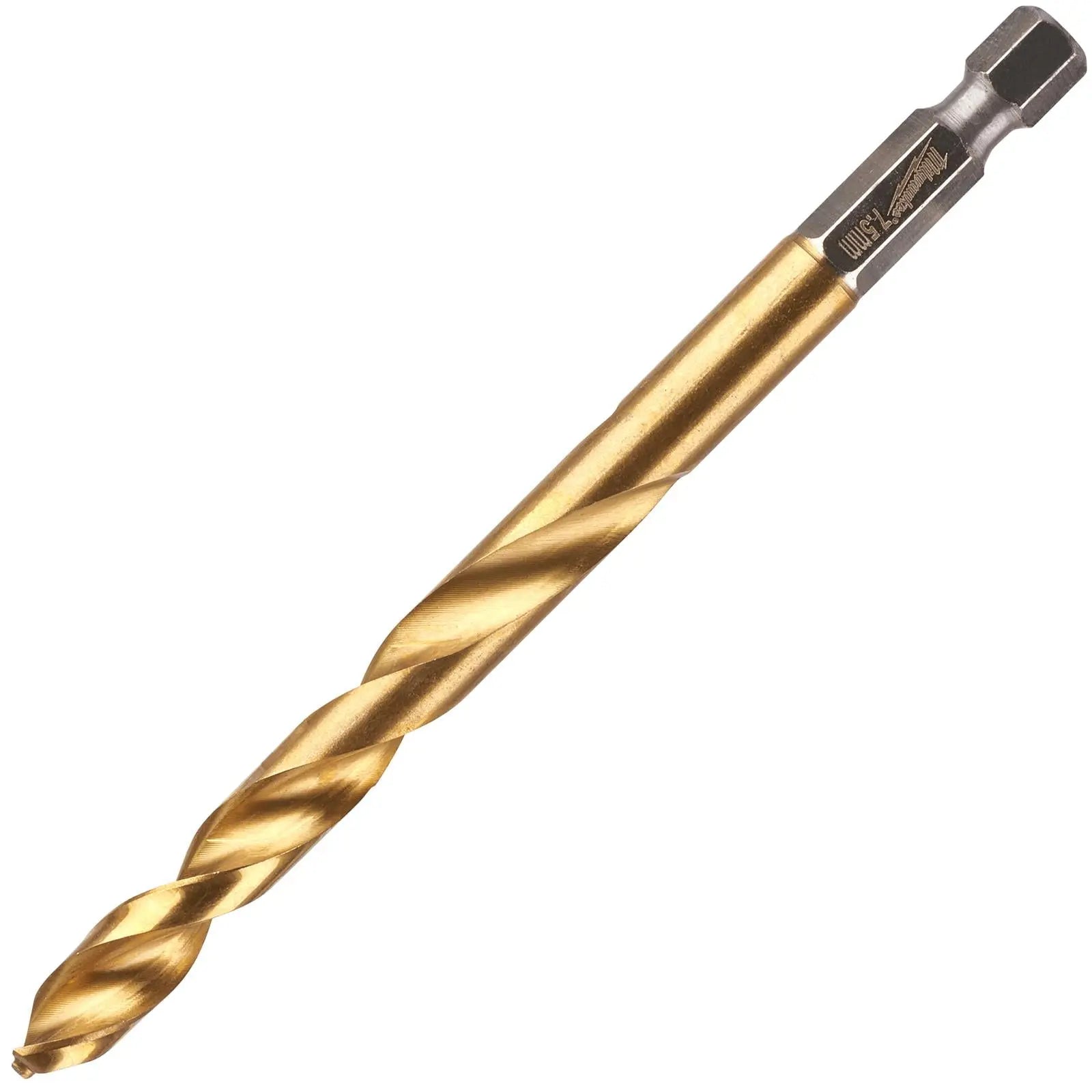 Milwaukee Red Hex Metal Drill Bits HSS Shockwave Impact Duty 1/4" Hex Shank 