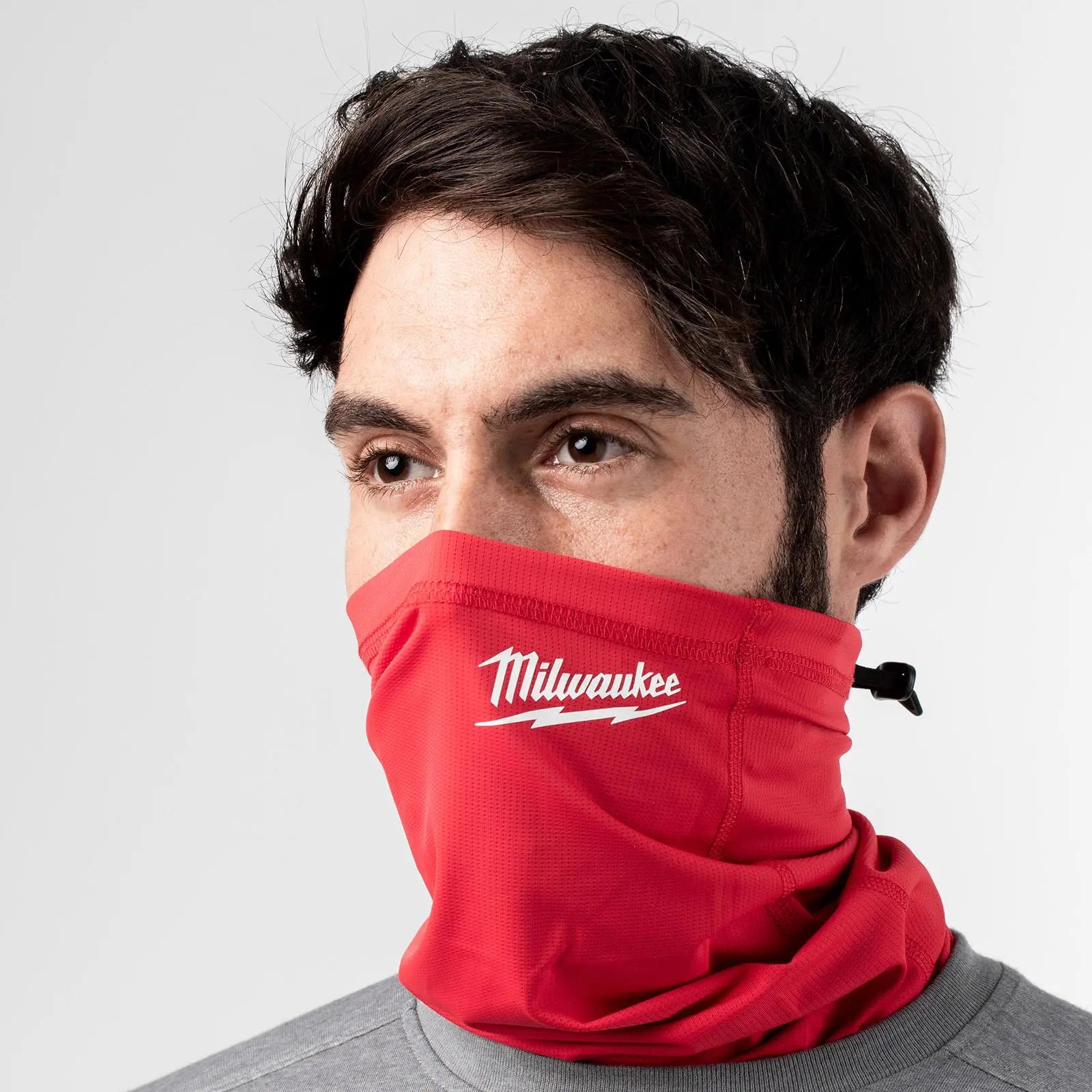 Milwaukee Red Performance Neck Gaiter and Face Mask  White Rose Tools
