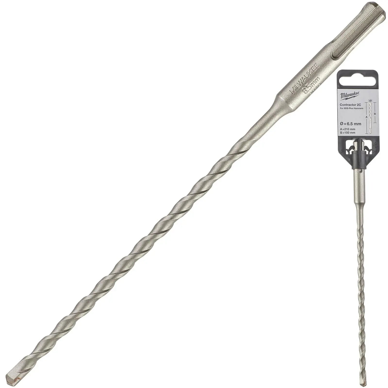 Milwaukee SDS Plus Contractor Hammer Drill Bits 2 Cut 