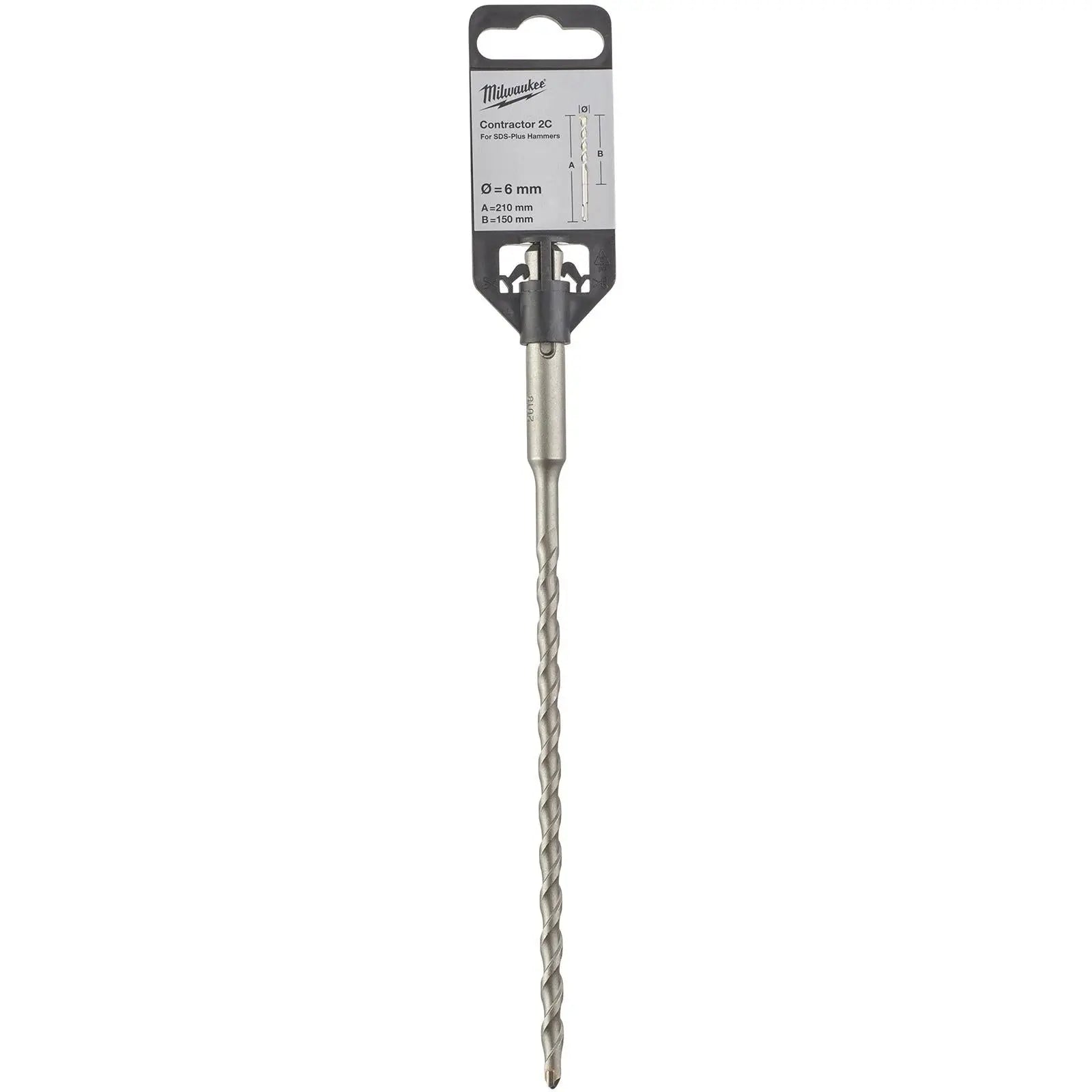 Milwaukee SDS Plus Contractor Hammer Drill Bits 2 Cut 