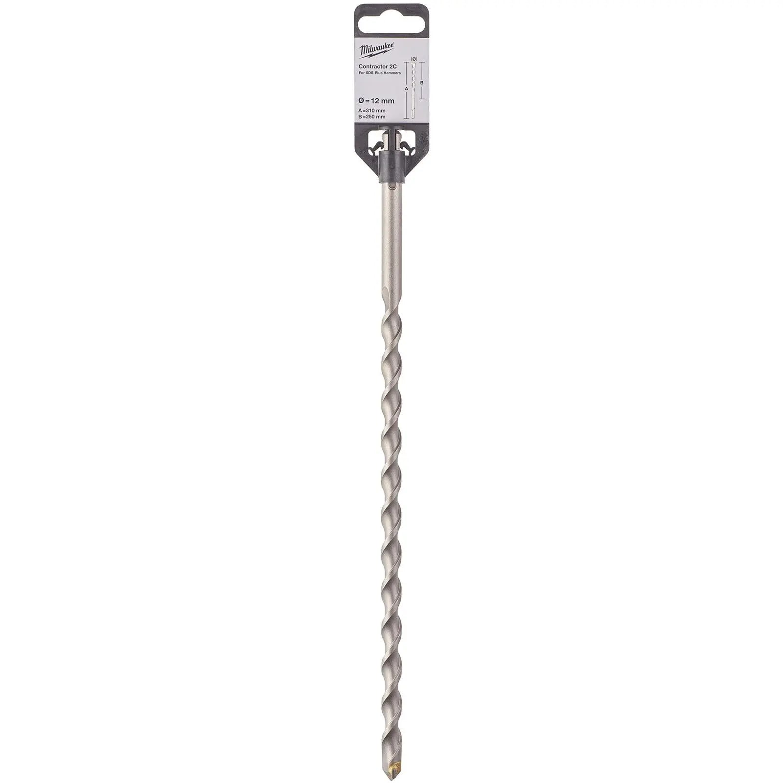 Milwaukee SDS Plus Contractor Hammer Drill Bits 2 Cut 
