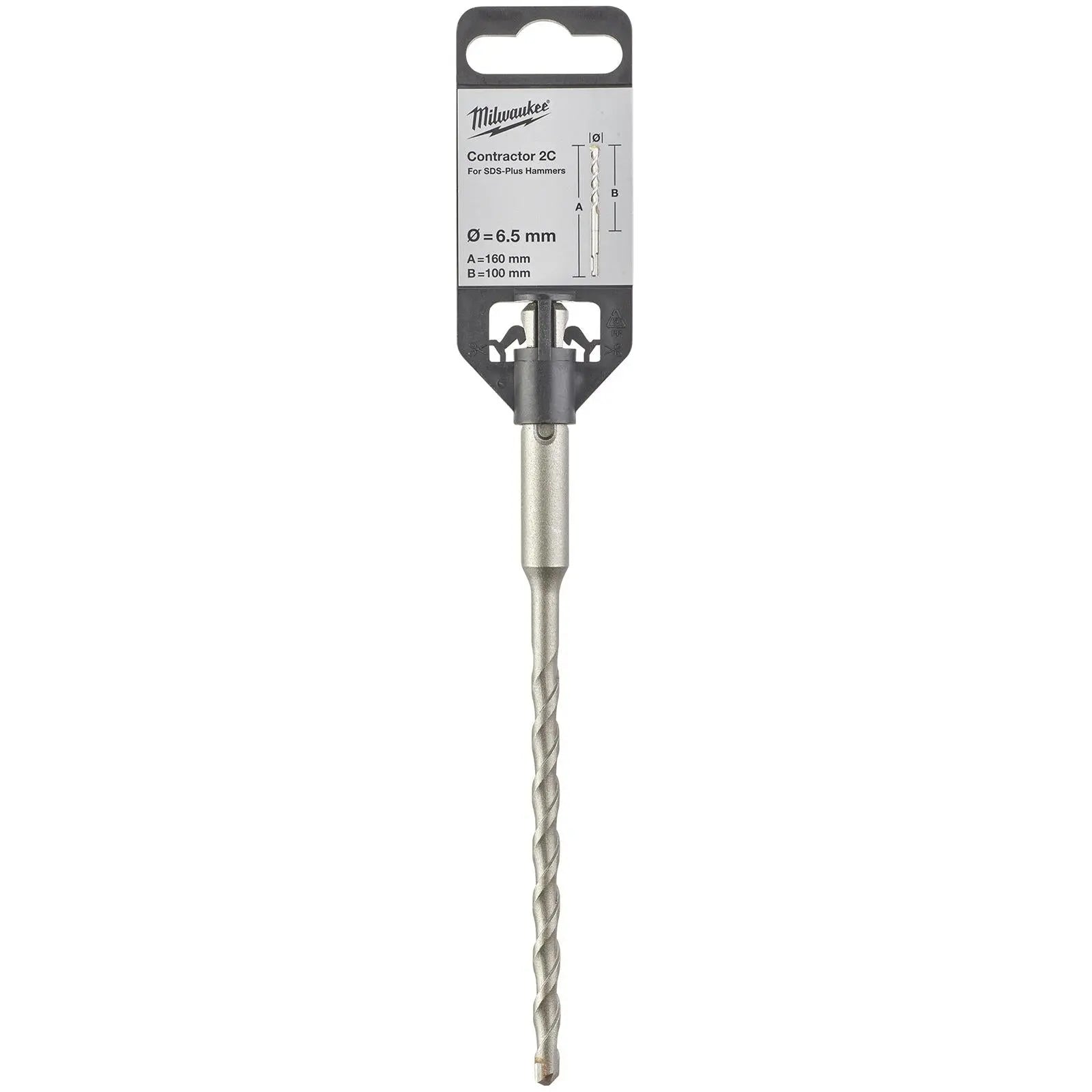 Milwaukee SDS Plus Contractor Hammer Drill Bits 2 Cut 