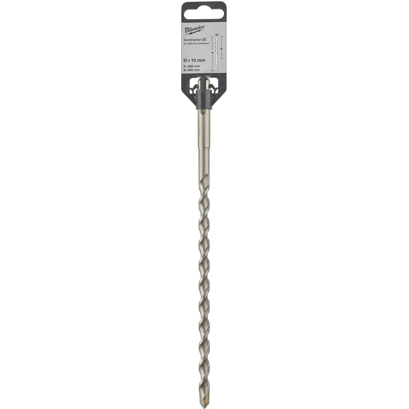 Milwaukee SDS Plus Contractor Hammer Drill Bits 2 Cut 