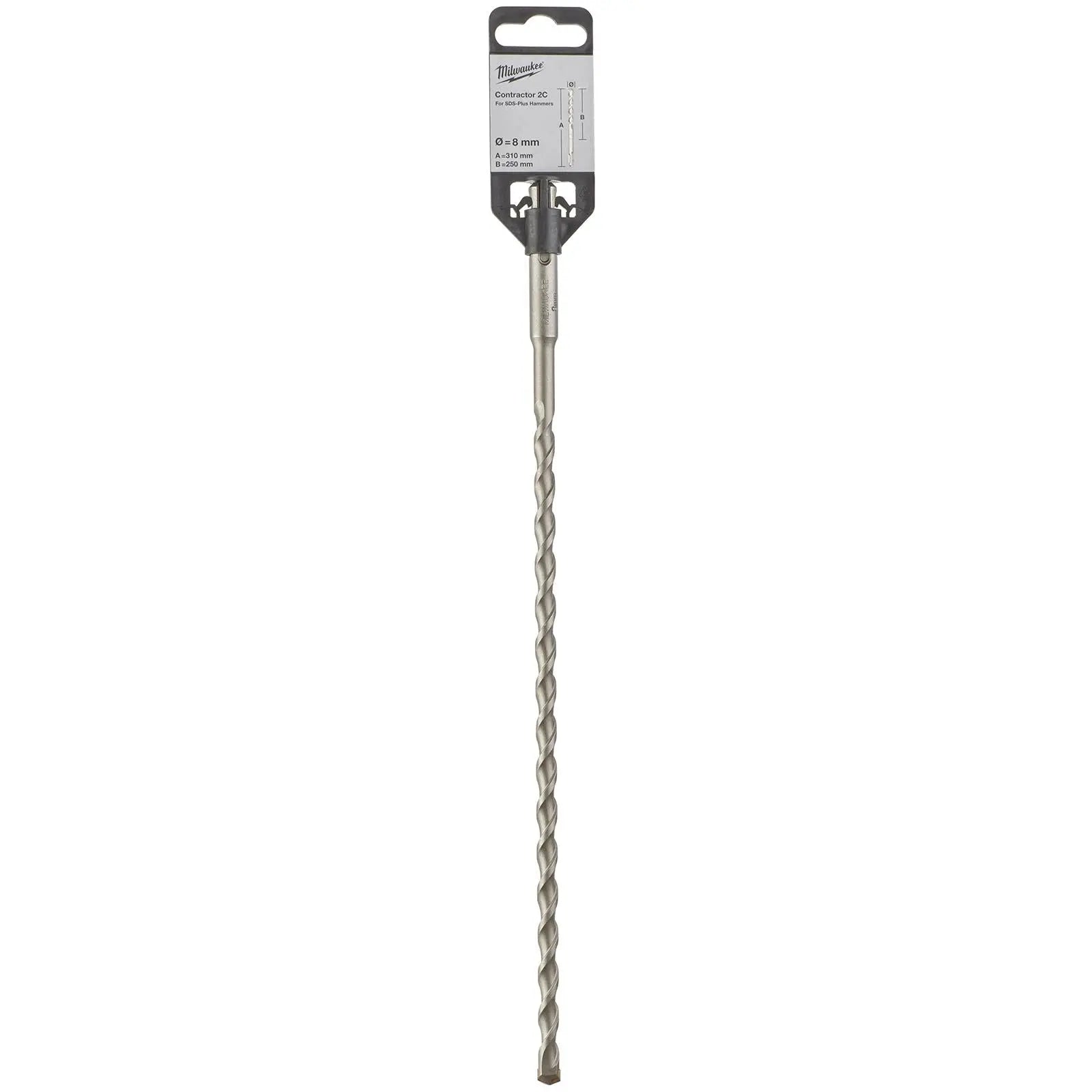 Milwaukee SDS Plus Contractor Hammer Drill Bits 2 Cut 