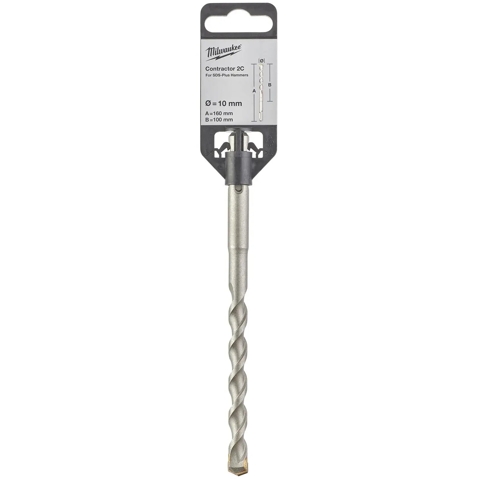 Milwaukee SDS Plus Contractor Hammer Drill Bits 2 Cut 