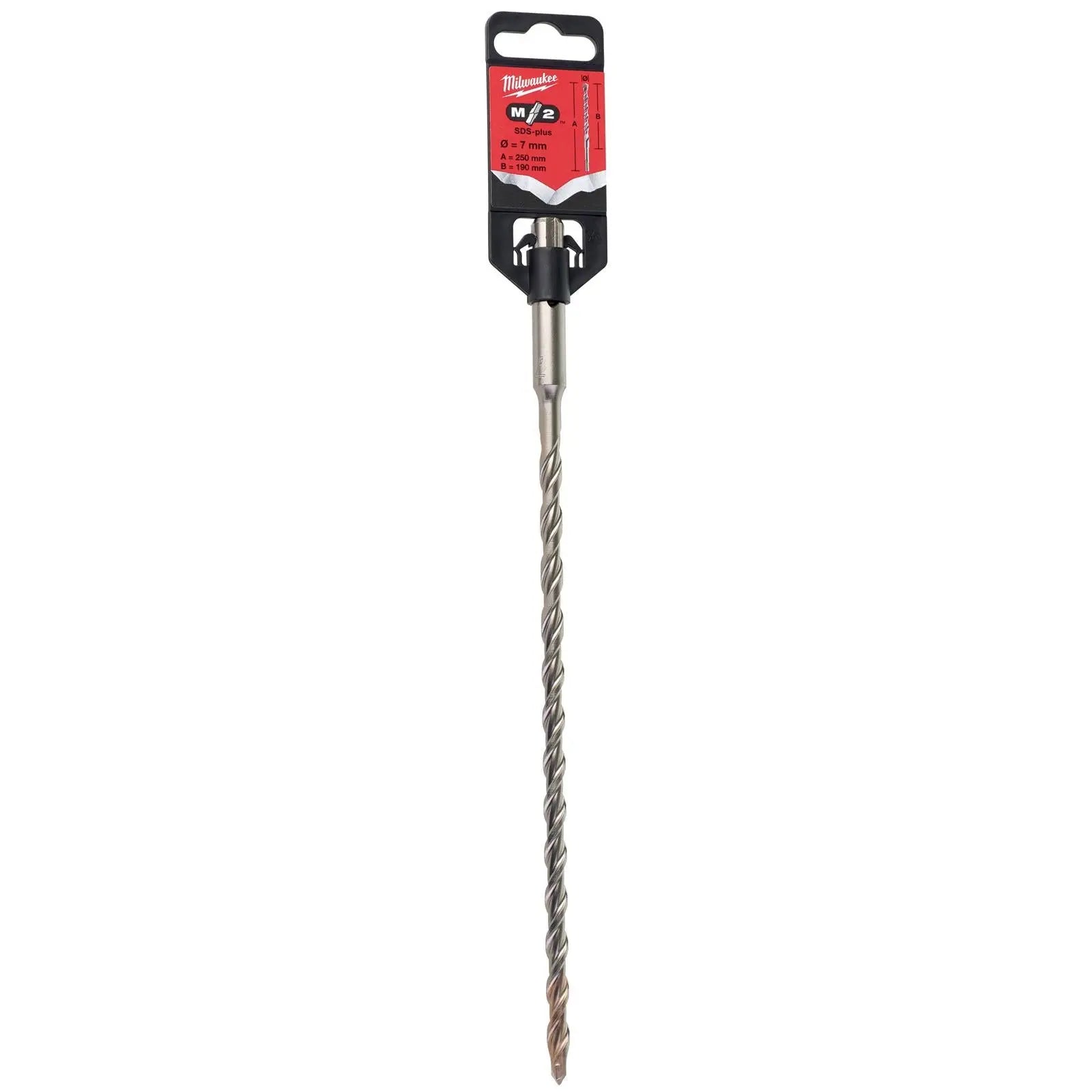 Milwaukee SDS Plus M2 Hammer Drill Bits 2 Cut 3-26 mm Diameter 