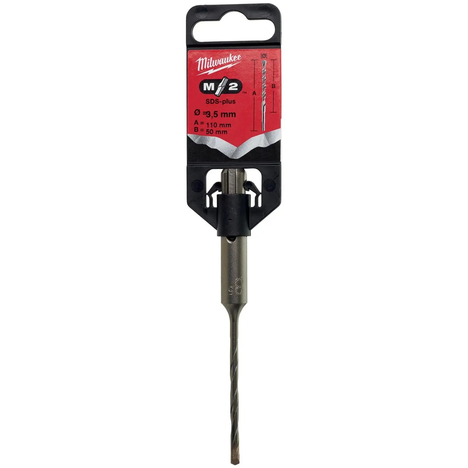 Milwaukee SDS Plus M2 Hammer Drill Bits 2 Cut 3-26 mm Diameter 