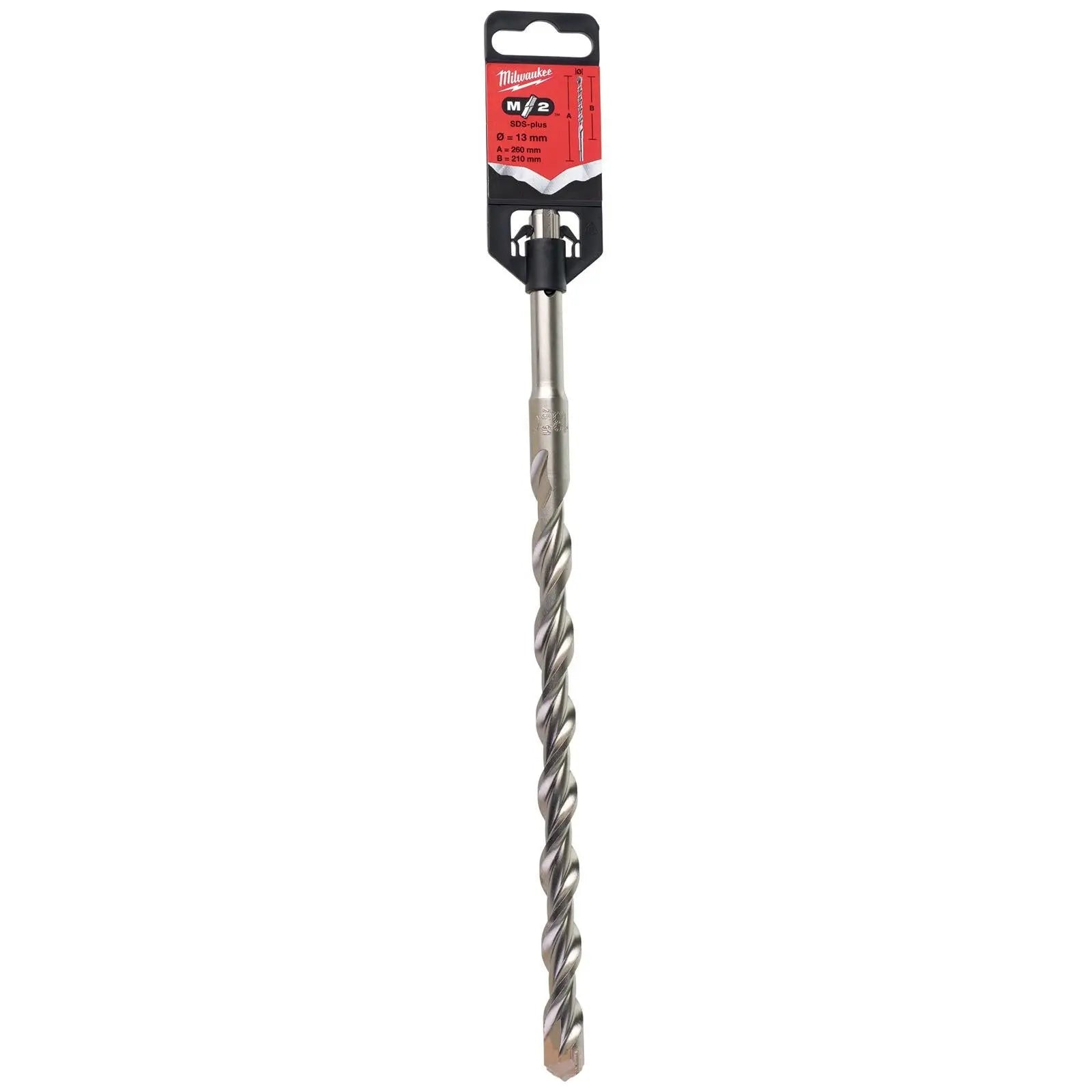 Milwaukee SDS Plus M2 Hammer Drill Bits 2 Cut 3-26 mm Diameter 