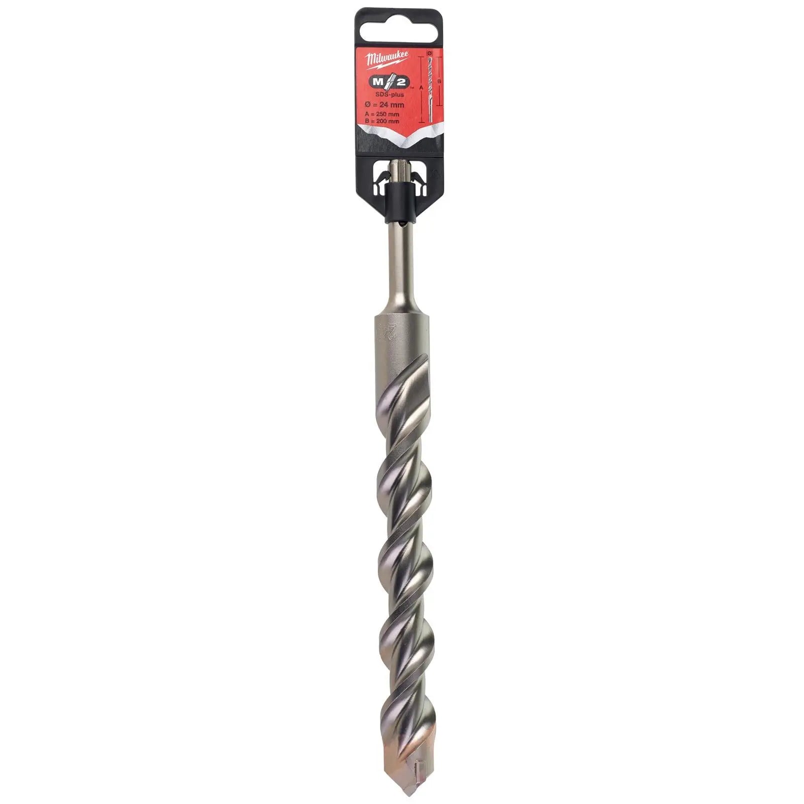 Milwaukee SDS Plus M2 Hammer Drill Bits 2 Cut 3-26 mm Diameter 