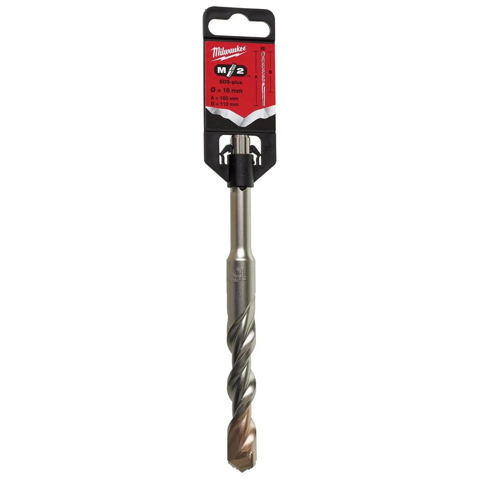 Milwaukee SDS Plus M2 Hammer Drill Bits 2 Cut 3-26 mm Diameter 