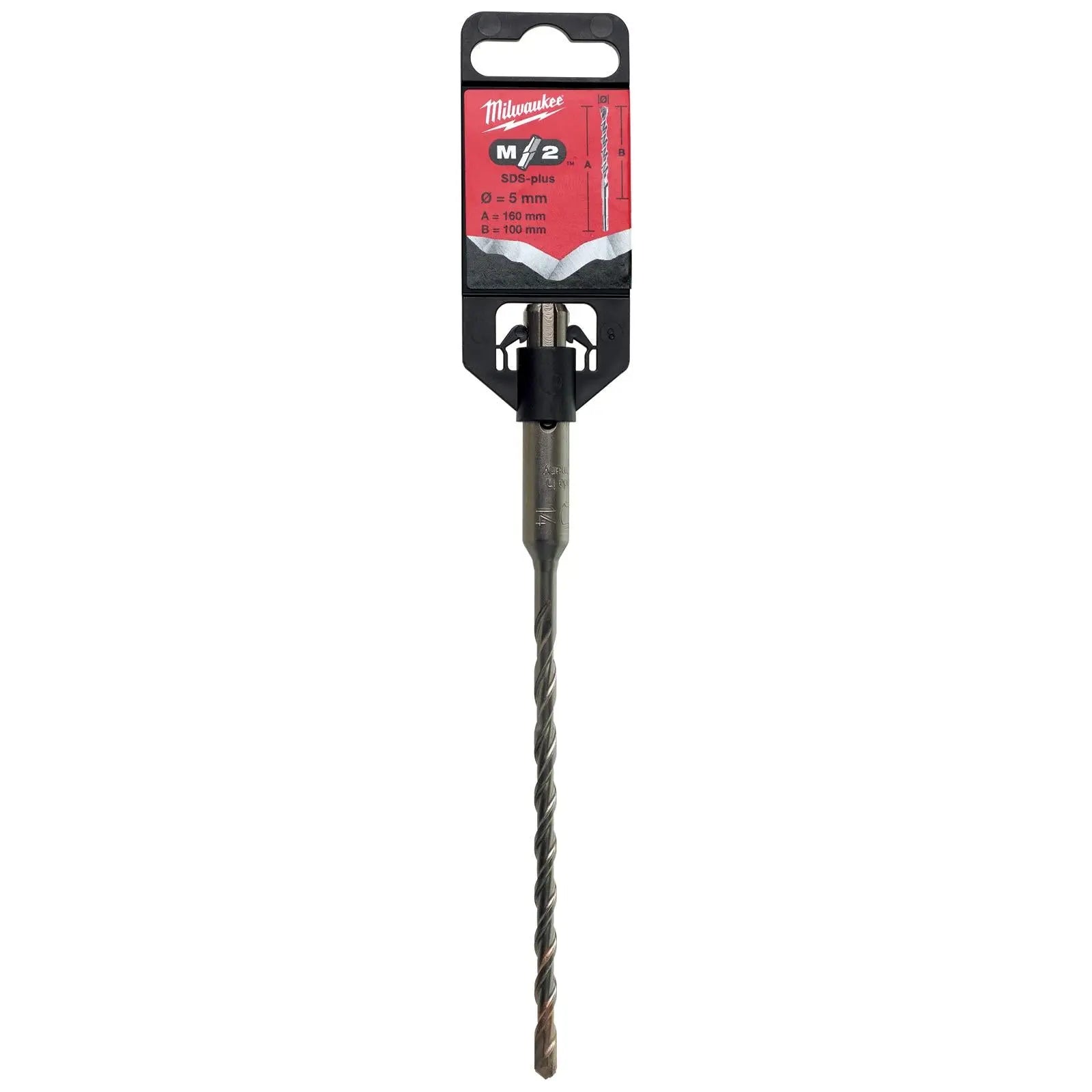 Milwaukee SDS Plus M2 Hammer Drill Bits 2 Cut 3-26 mm Diameter 