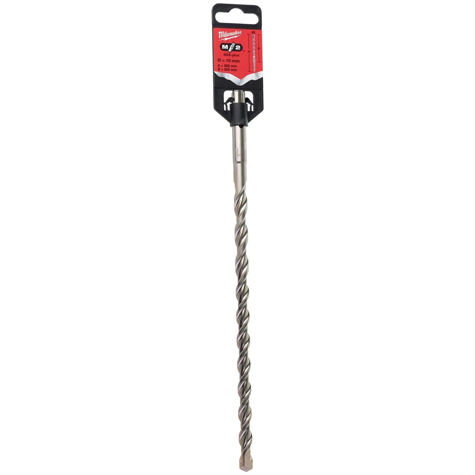 Milwaukee SDS Plus M2 Hammer Drill Bits 2 Cut 3-26 mm Diameter 