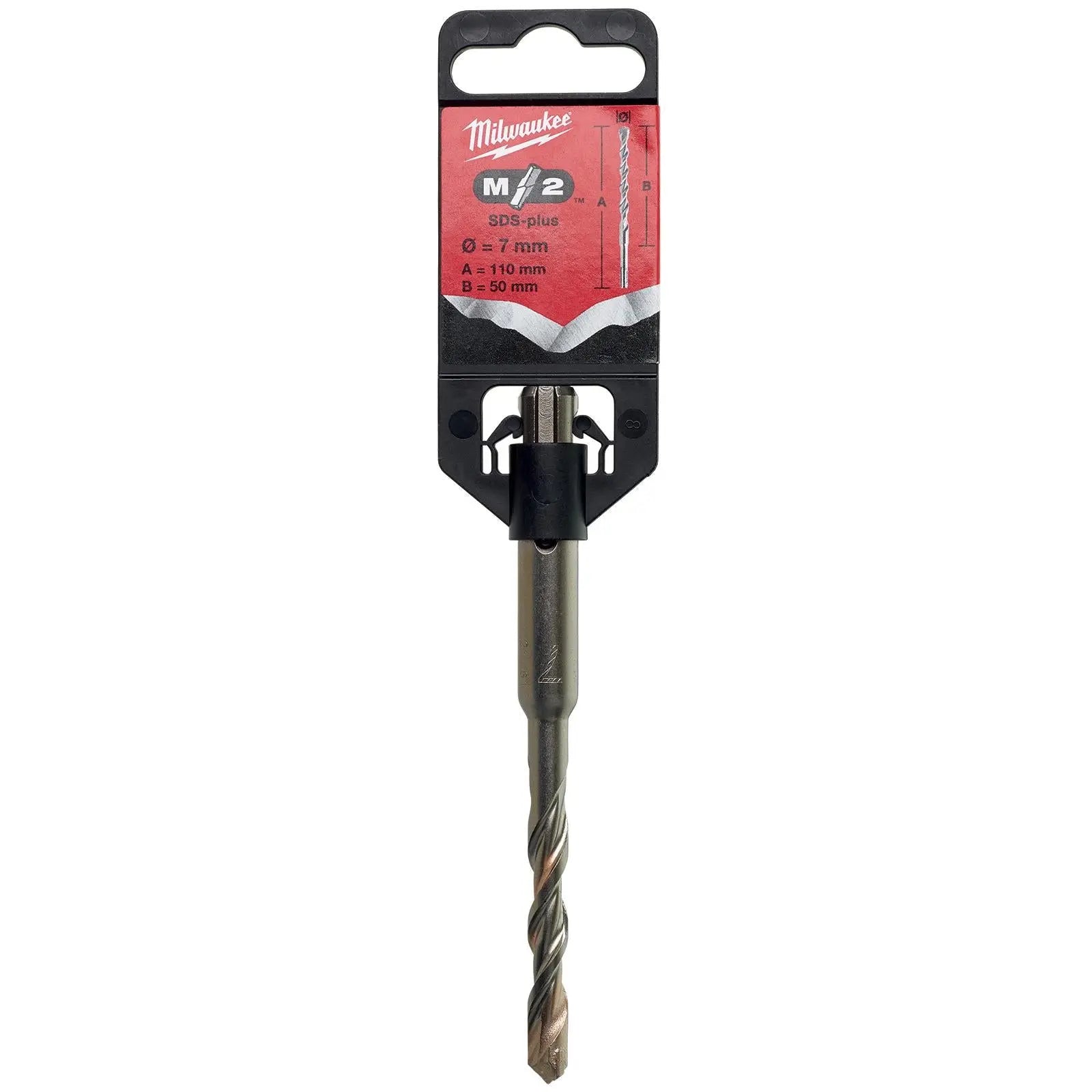 Milwaukee SDS Plus M2 Hammer Drill Bits 2 Cut 3-26 mm Diameter 