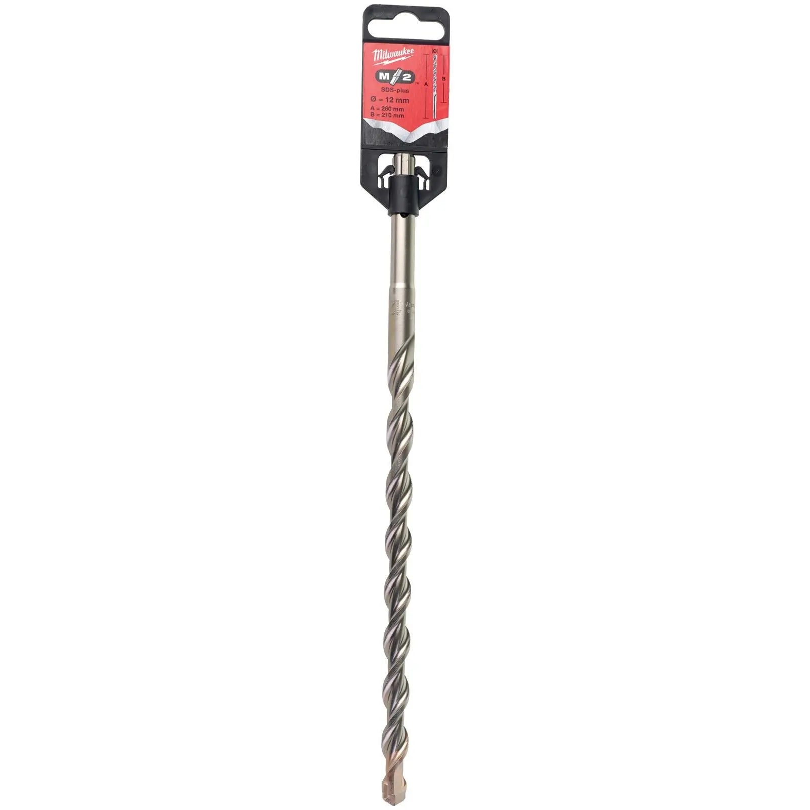 Milwaukee SDS Plus M2 Hammer Drill Bits 2 Cut 3-26 mm Diameter 