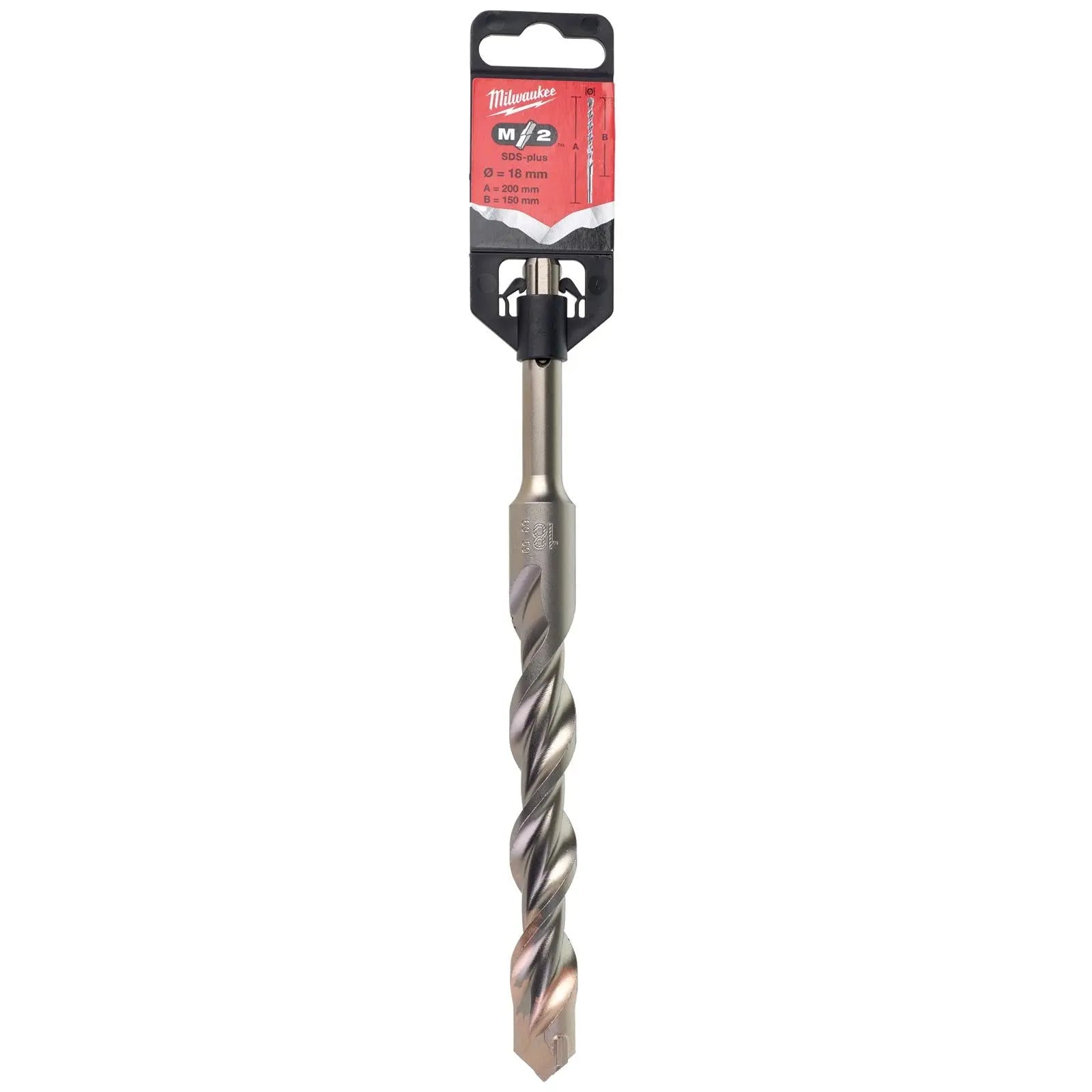 Milwaukee SDS Plus M2 Hammer Drill Bits 2 Cut 3-26 mm Diameter 