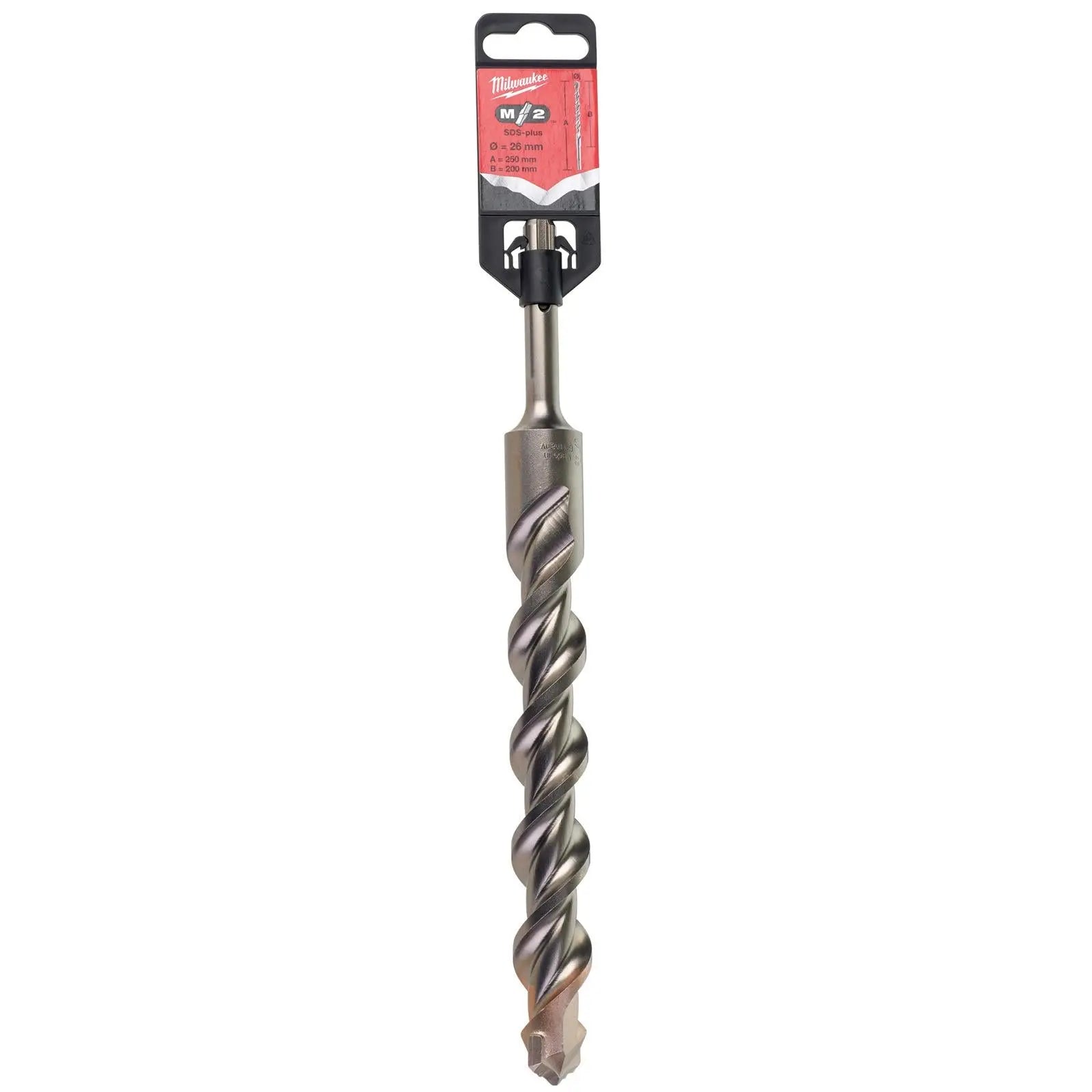 Milwaukee SDS Plus M2 Hammer Drill Bits 2 Cut 3-26 mm Diameter 