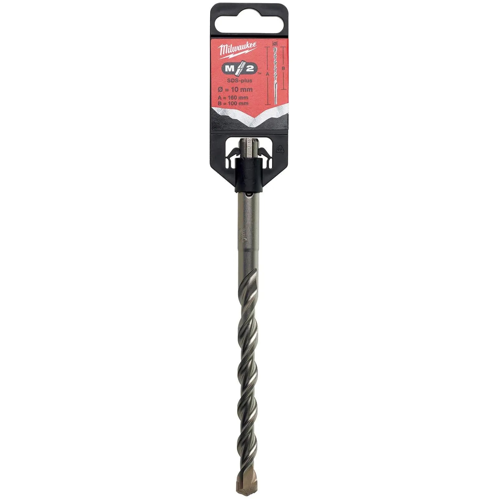 Milwaukee SDS Plus M2 Hammer Drill Bits 2 Cut 3-26 mm Diameter 