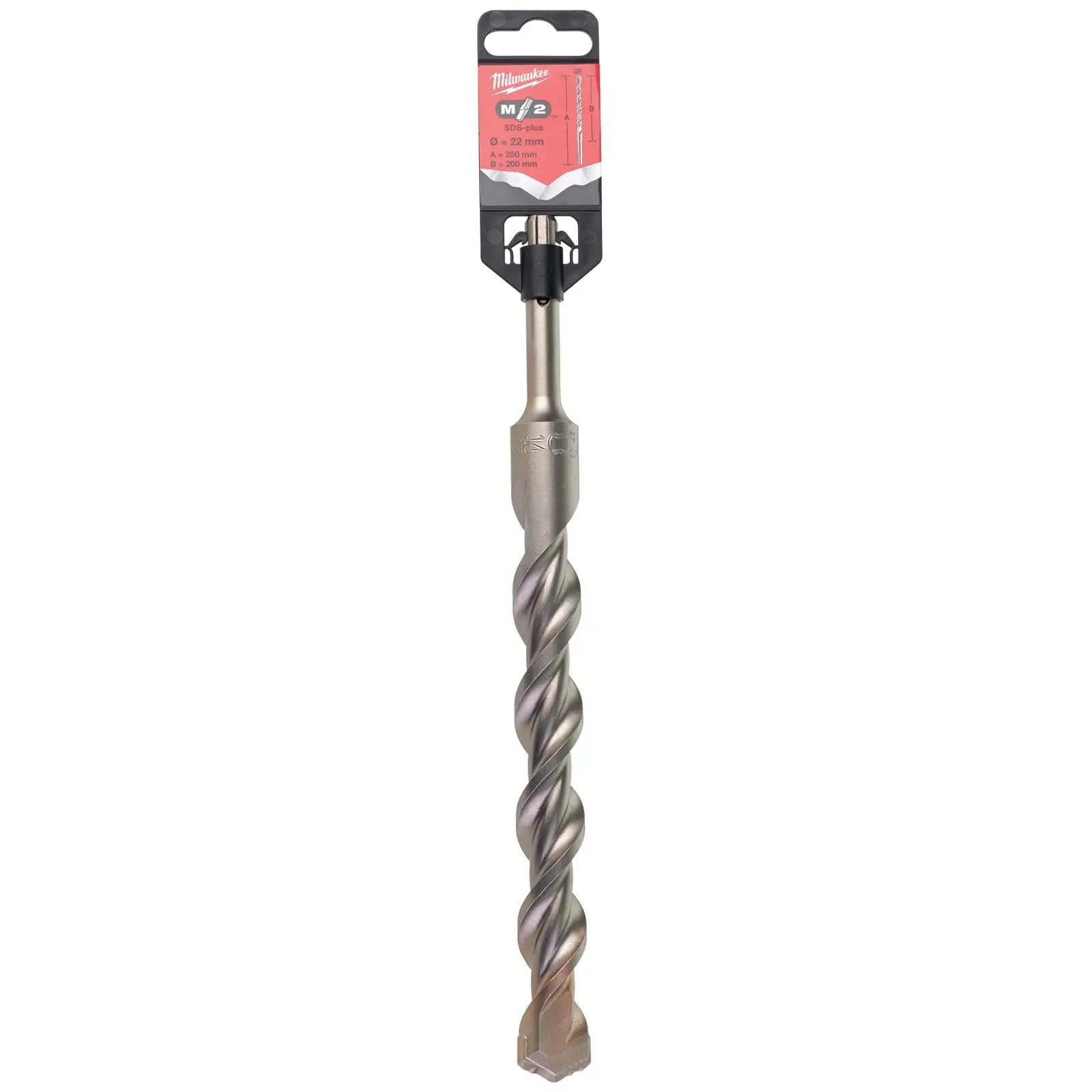 Milwaukee SDS Plus M2 Hammer Drill Bits 2 Cut 3-26 mm Diameter 