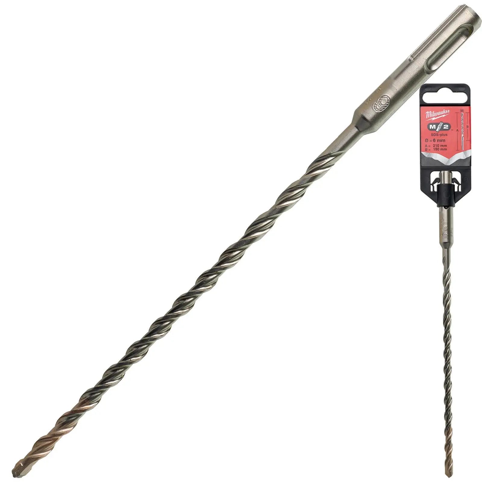Milwaukee SDS Plus M2 Hammer Drill Bits 2 Cut 3-26 mm Diameter 