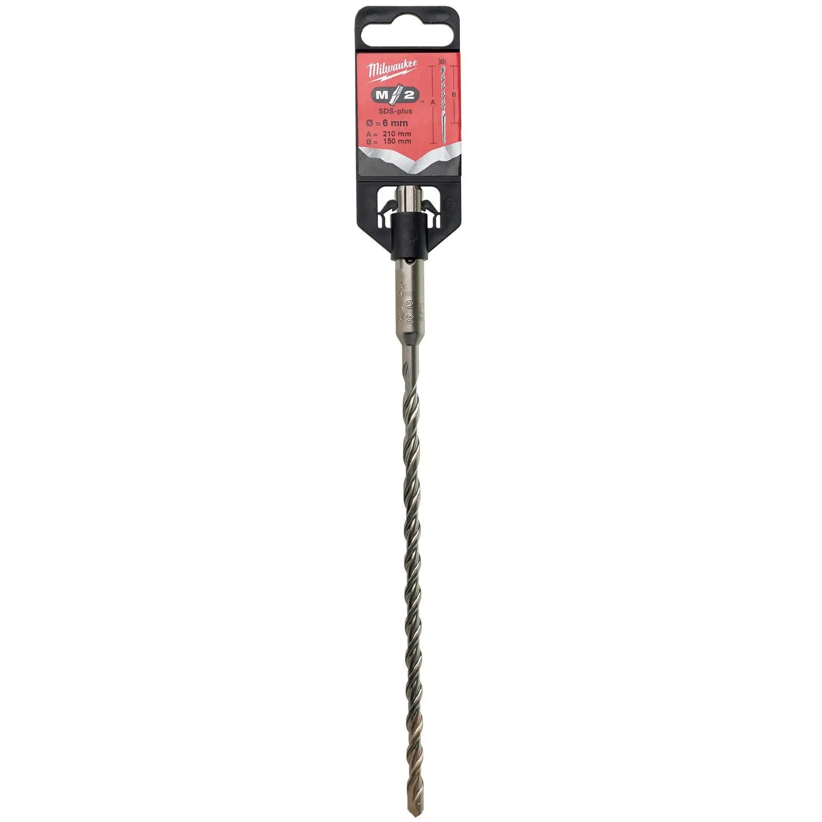 Milwaukee SDS Plus M2 Hammer Drill Bits 2 Cut 3-26 mm Diameter 