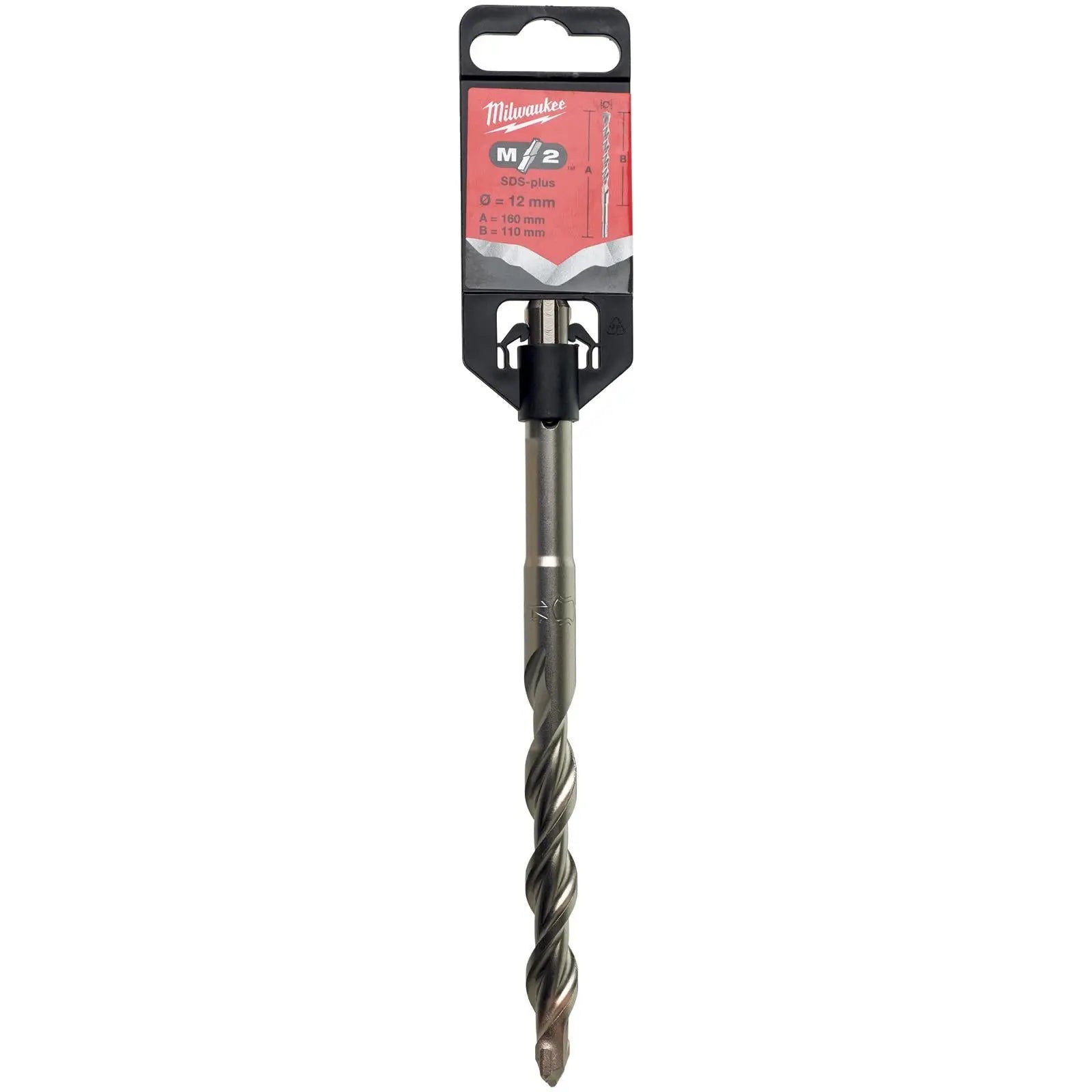 Milwaukee SDS Plus M2 Hammer Drill Bits 2 Cut 3-26 mm Diameter 