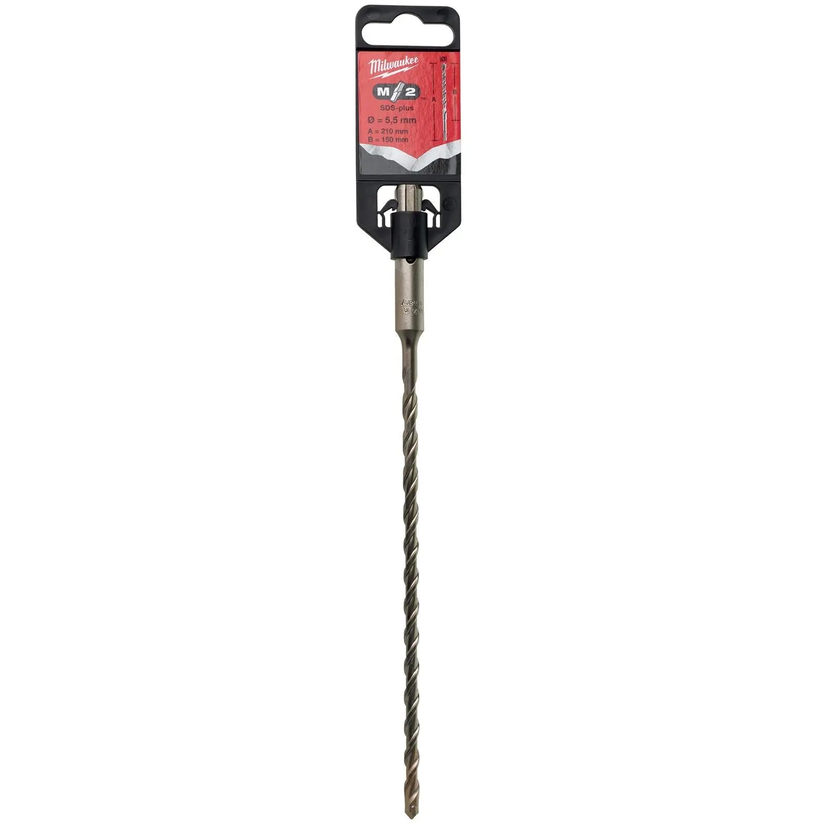 Milwaukee SDS Plus M2 Hammer Drill Bits 2 Cut 3-26 mm Diameter 