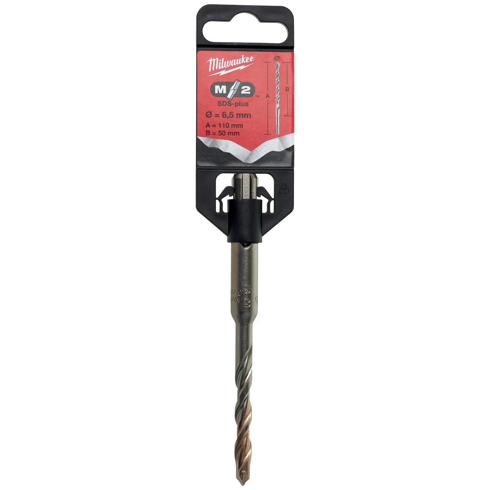 Milwaukee SDS Plus M2 Hammer Drill Bits 2 Cut 3-26 mm Diameter 