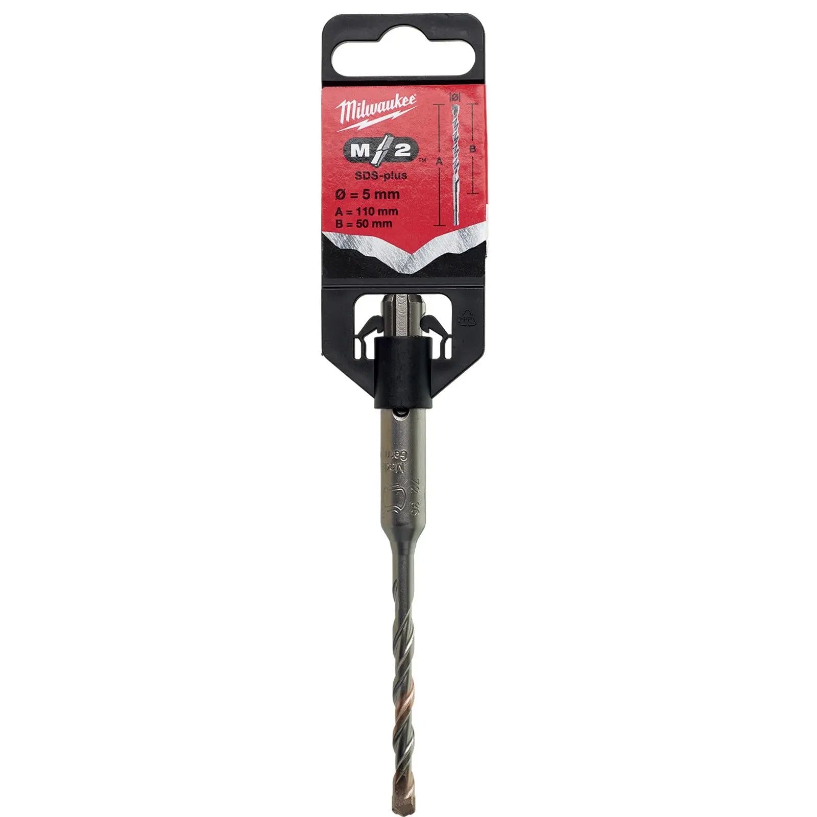 Milwaukee SDS Plus M2 Hammer Drill Bits 2 Cut 3-26 mm Diameter 