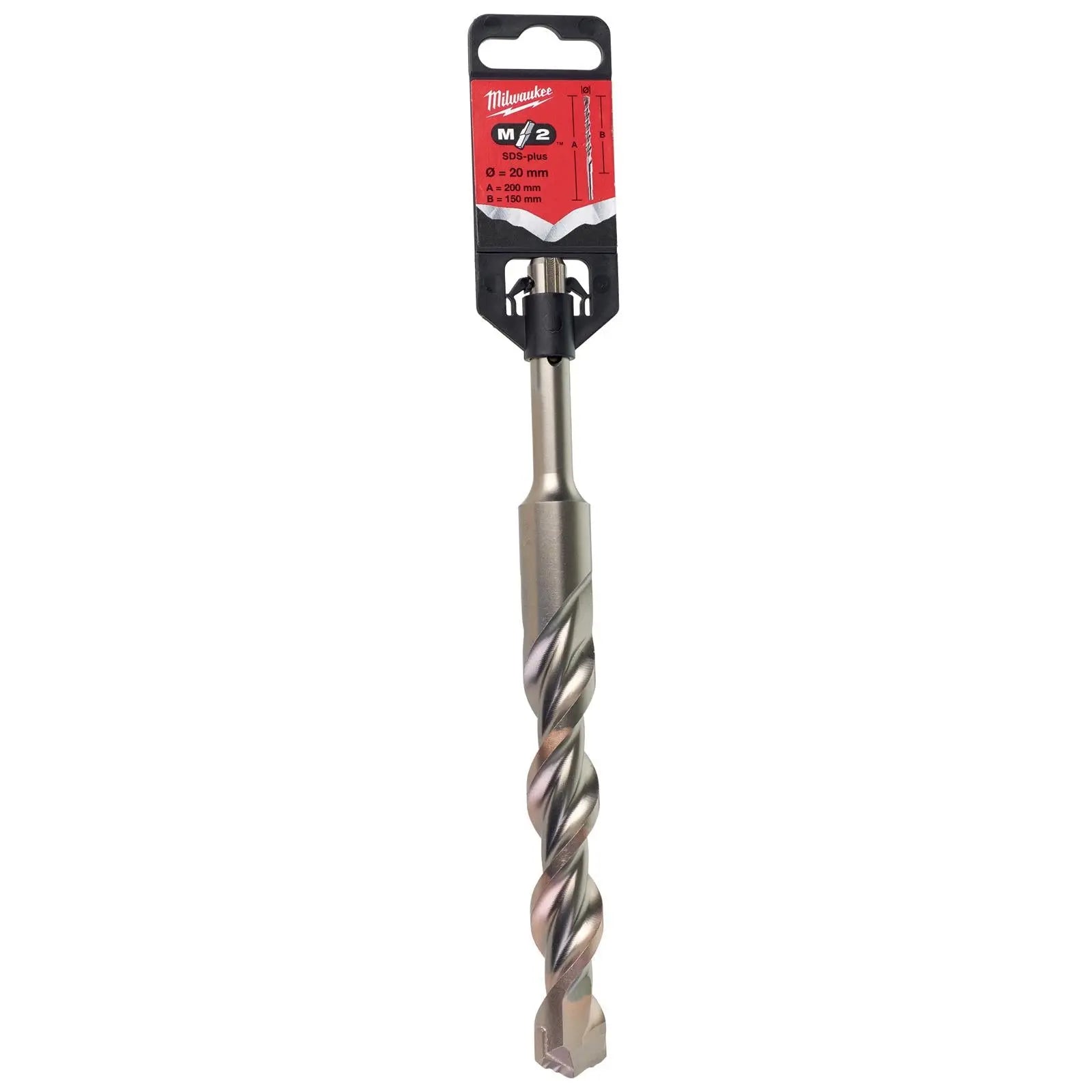 Milwaukee SDS Plus M2 Hammer Drill Bits 2 Cut 3-26 mm Diameter 