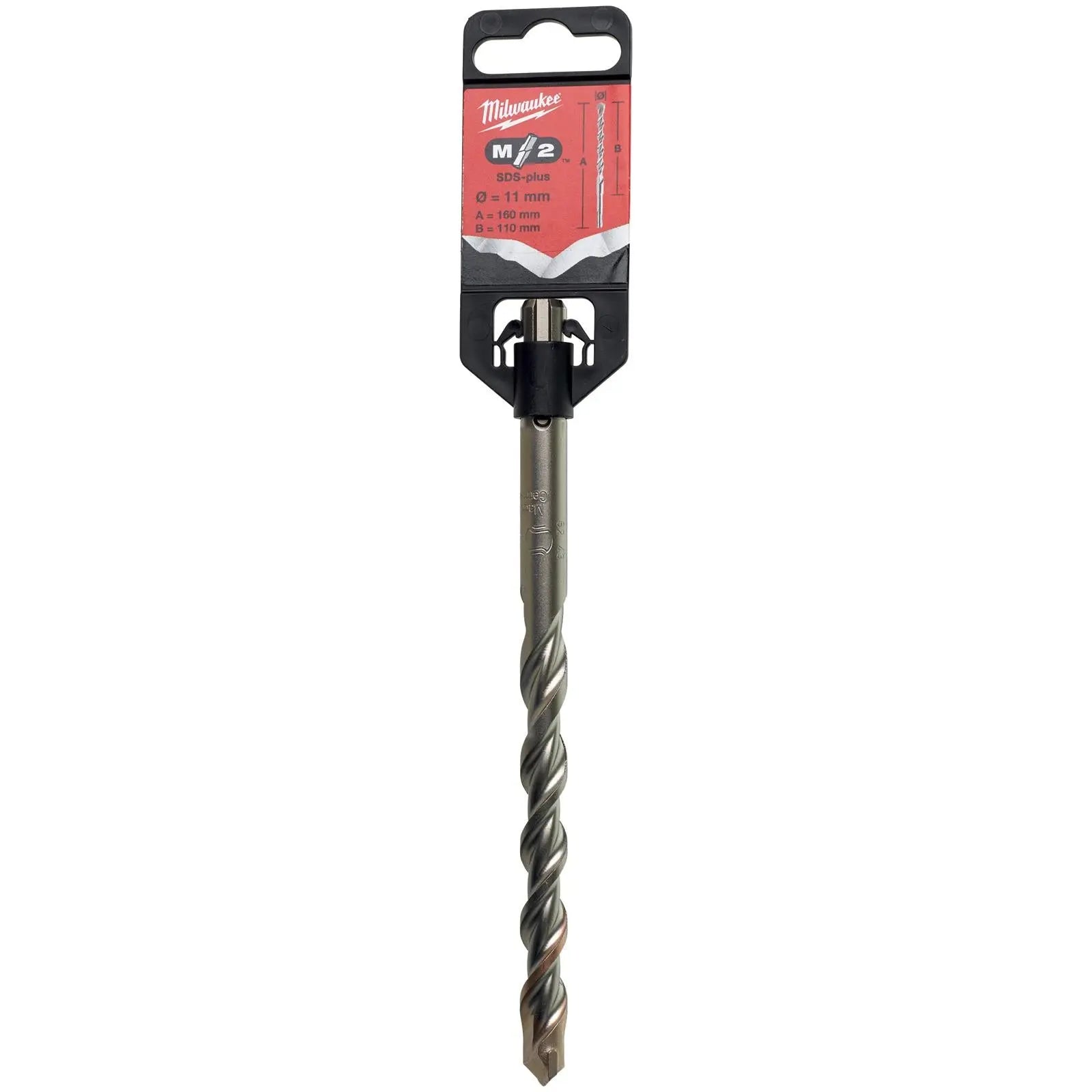 Milwaukee SDS Plus M2 Hammer Drill Bits 2 Cut 3-26 mm Diameter 