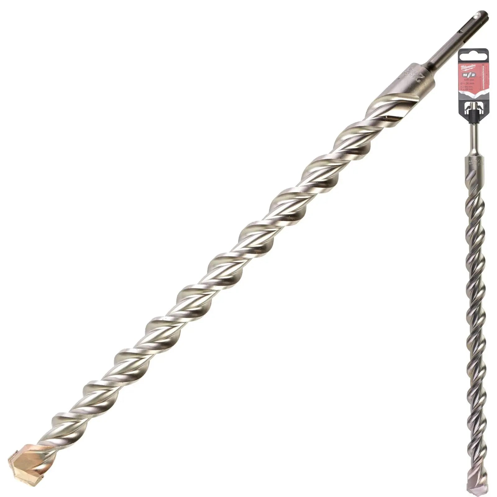 Milwaukee SDS Plus M2 Hammer Drill Bits 2 Cut 3-26 mm Diameter 