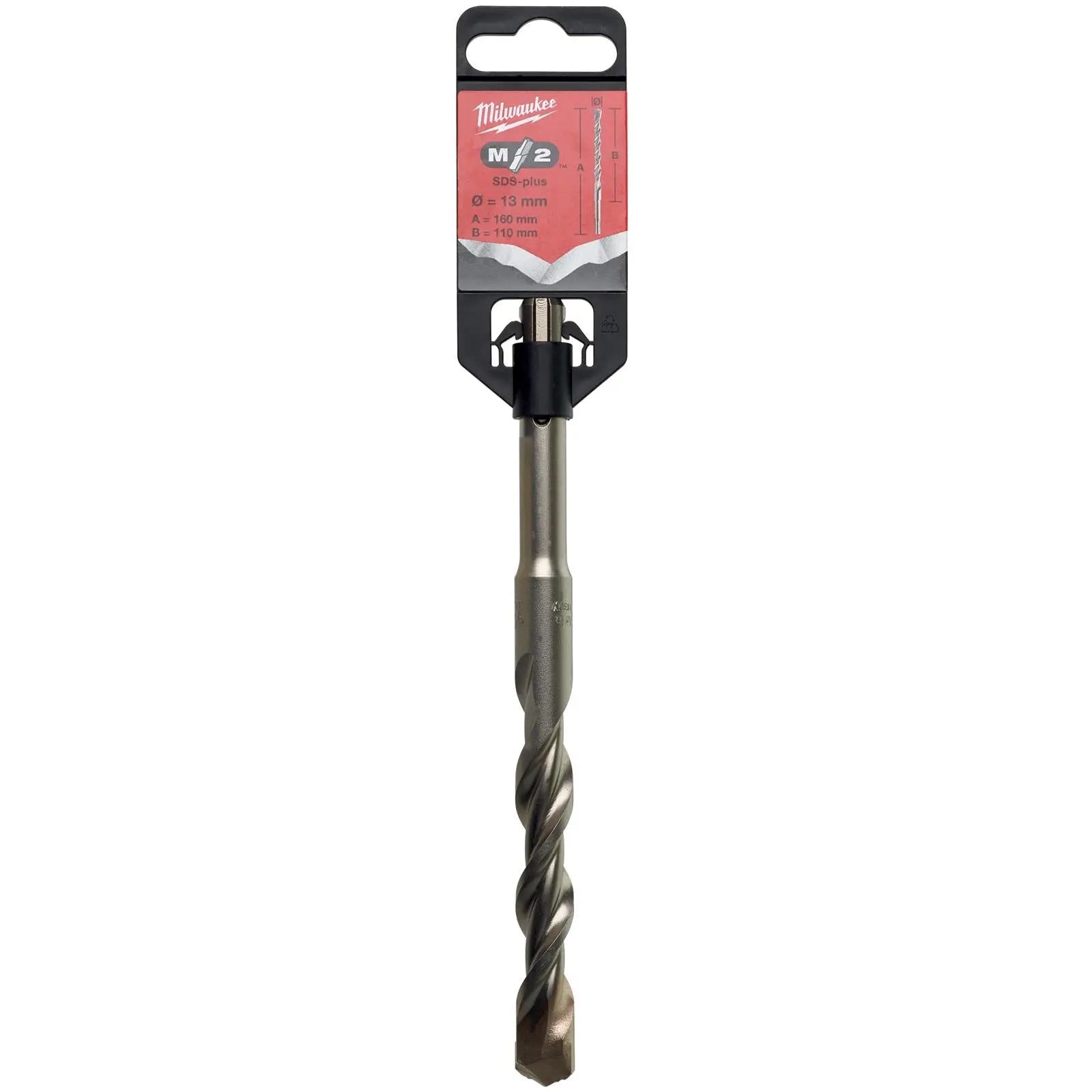 Milwaukee SDS Plus M2 Hammer Drill Bits 2 Cut 3-26 mm Diameter 