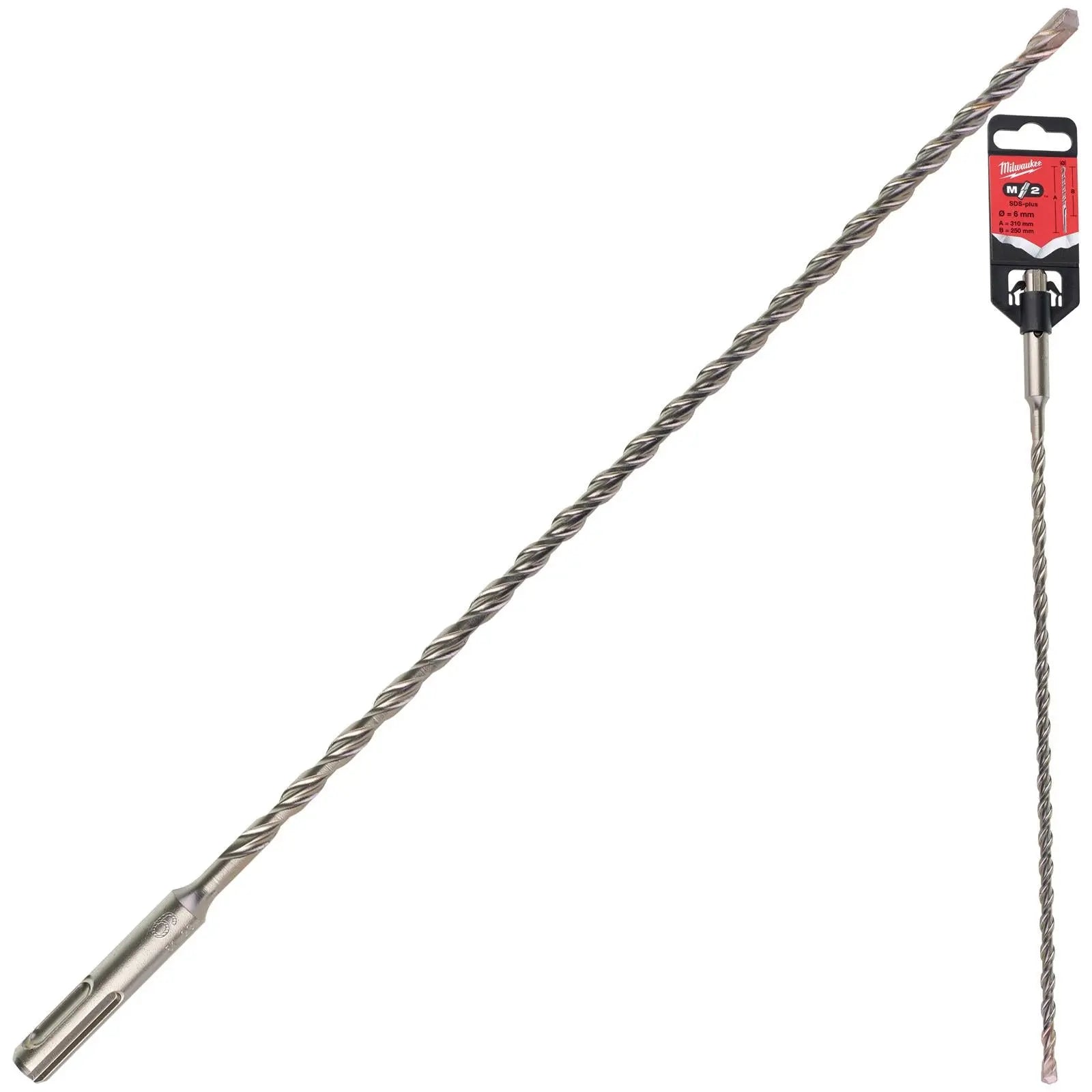 Milwaukee SDS Plus M2 Hammer Drill Bits 2 Cut 3-26 mm Diameter 