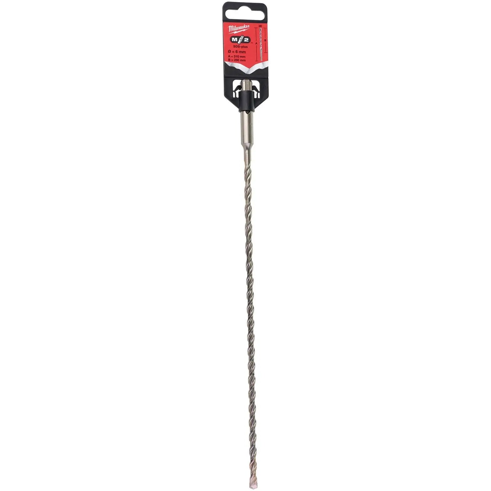 Milwaukee SDS Plus M2 Hammer Drill Bits 2 Cut 3-26 mm Diameter 