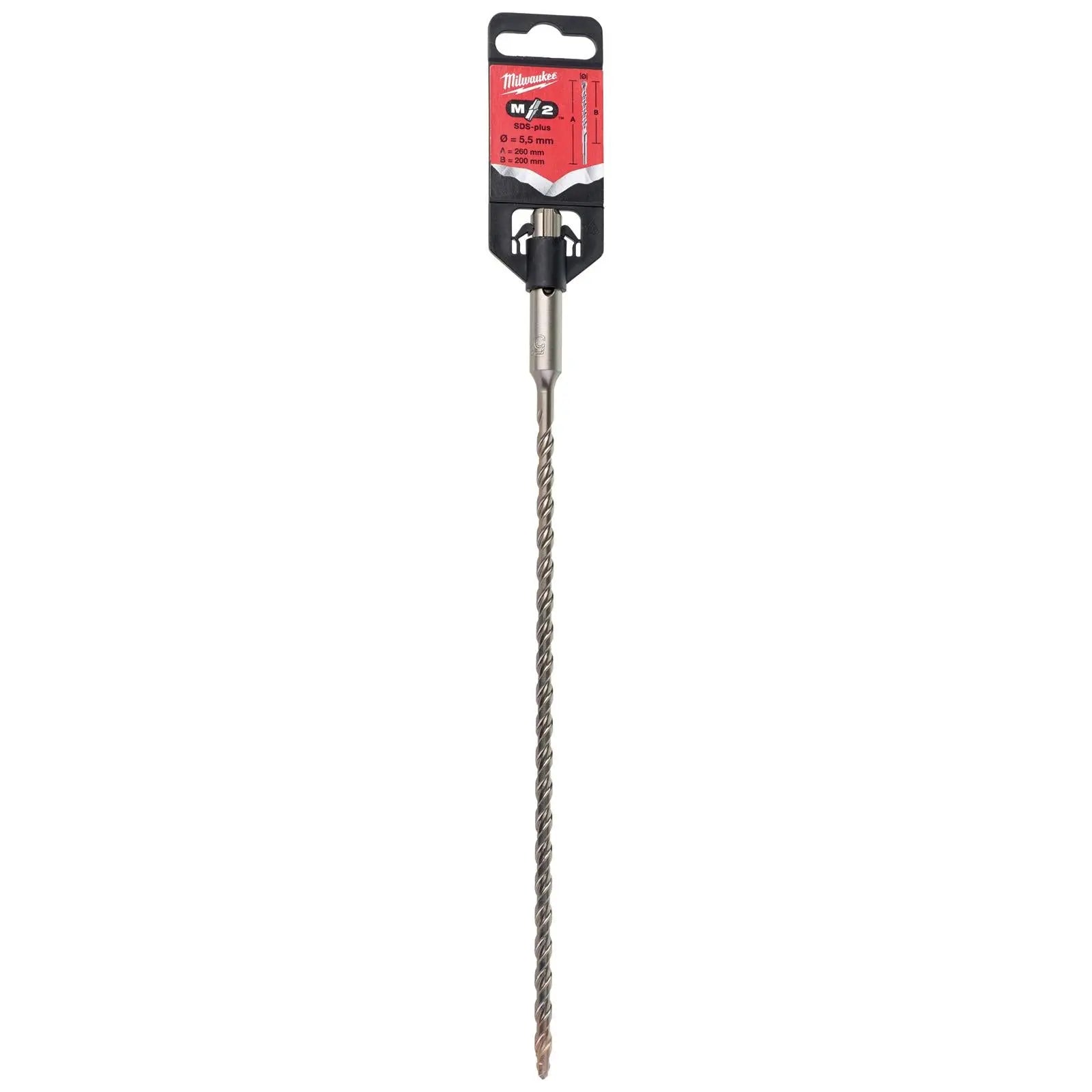 Milwaukee SDS Plus M2 Hammer Drill Bits 2 Cut 3-26 mm Diameter 